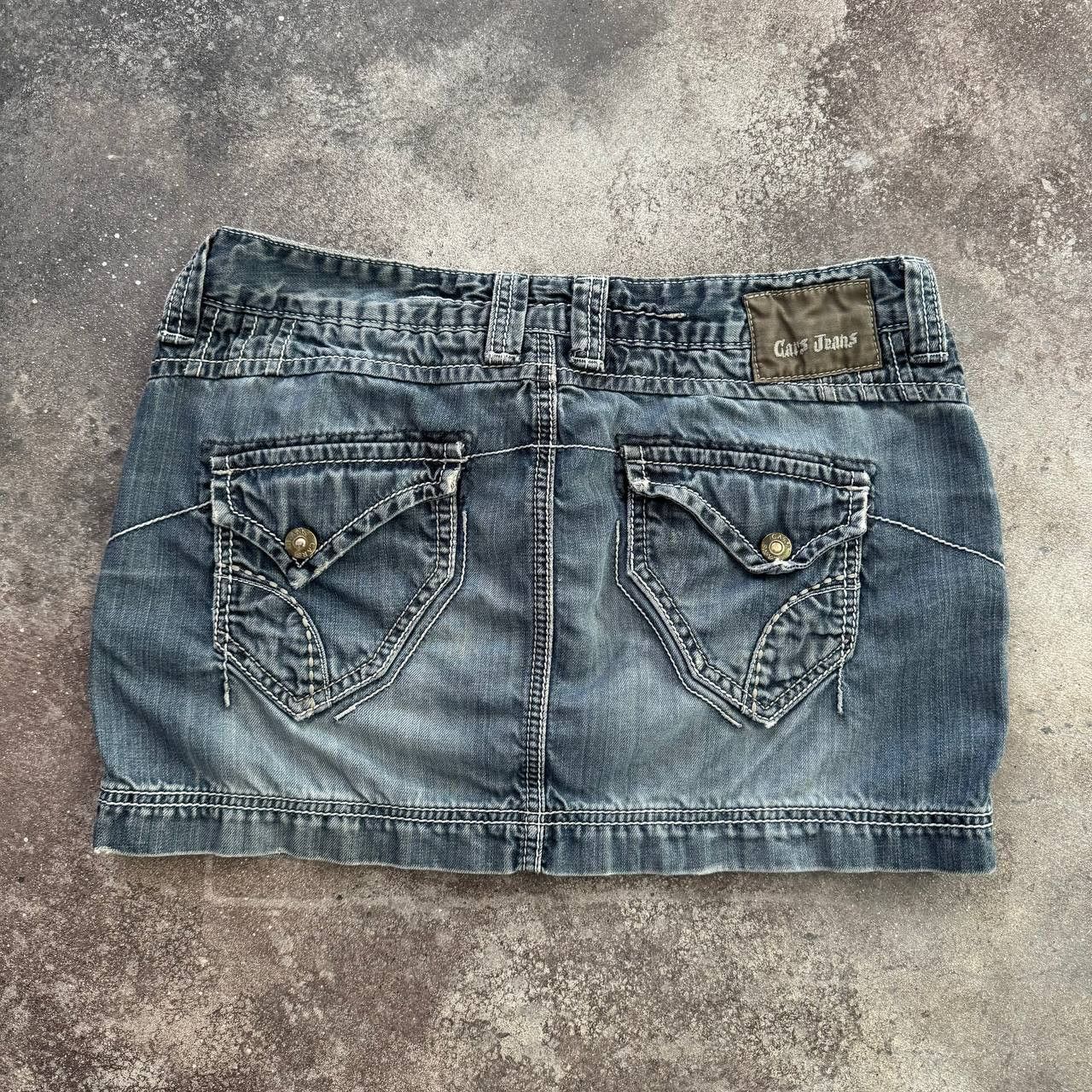 20471120 × Japanese Brand Amazing Sexy Washed Mini Denim Skirt Size 30" / US 8 / IT 44 - 3 Thumbnail