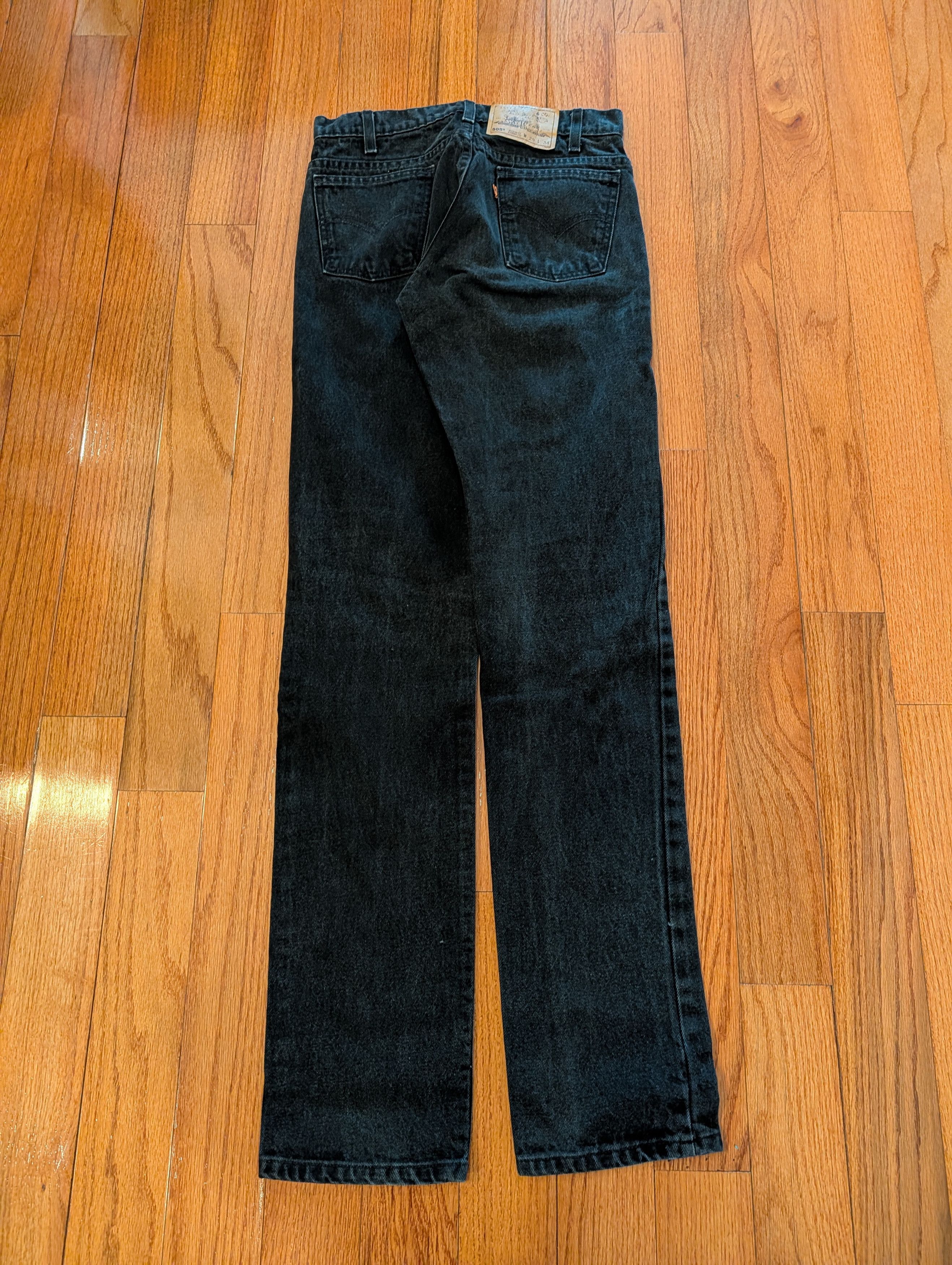 Levi's Vintage 90s Levis 505 Orange Regular Straight Jeans 29x34 Size US 29 - 1 Thumbnail