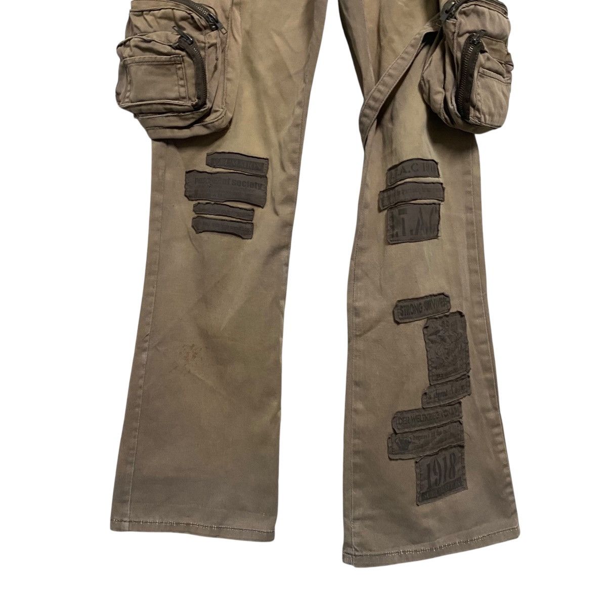 Japanese Brand IN THE ATTIC Sunfaded Holster Cargo Pants Flare Patches Size US 30 / EU 46 - 7 Thumbnail