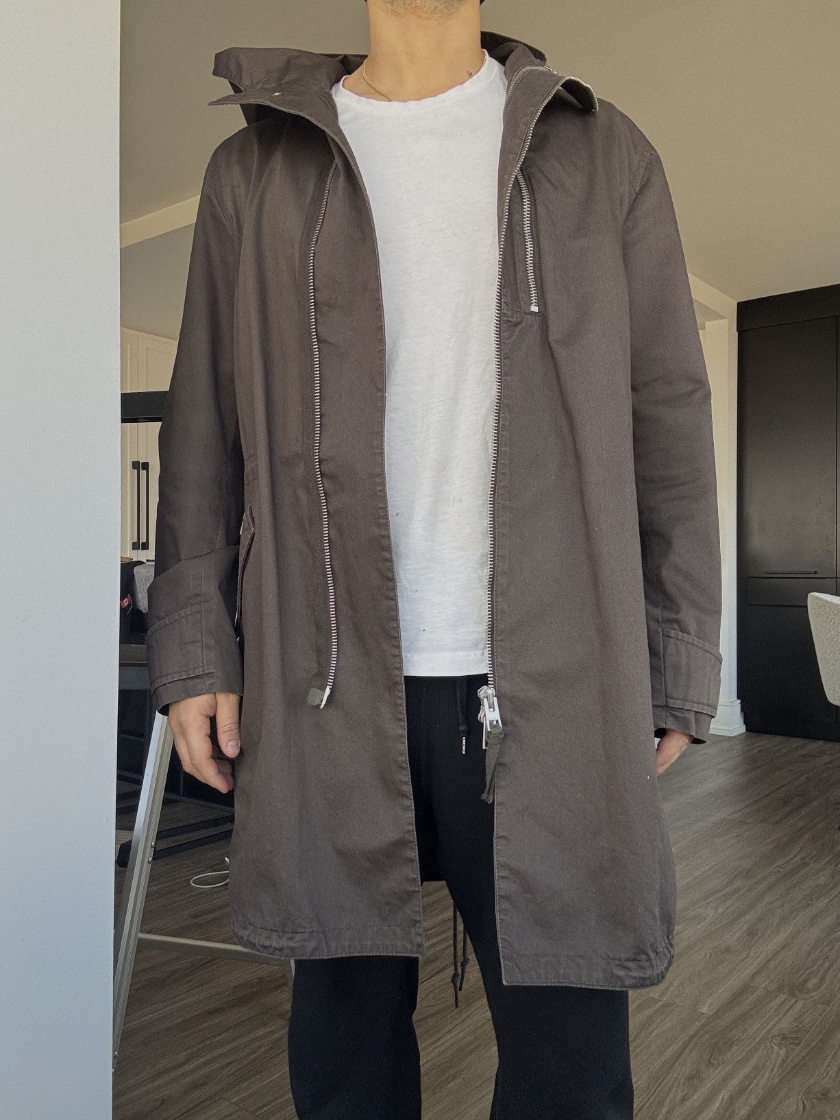 Allsaints Fishtail Cargo Parka Jacket Dark Brown Size US M / EU 48-50 / 2 - 10 Thumbnail