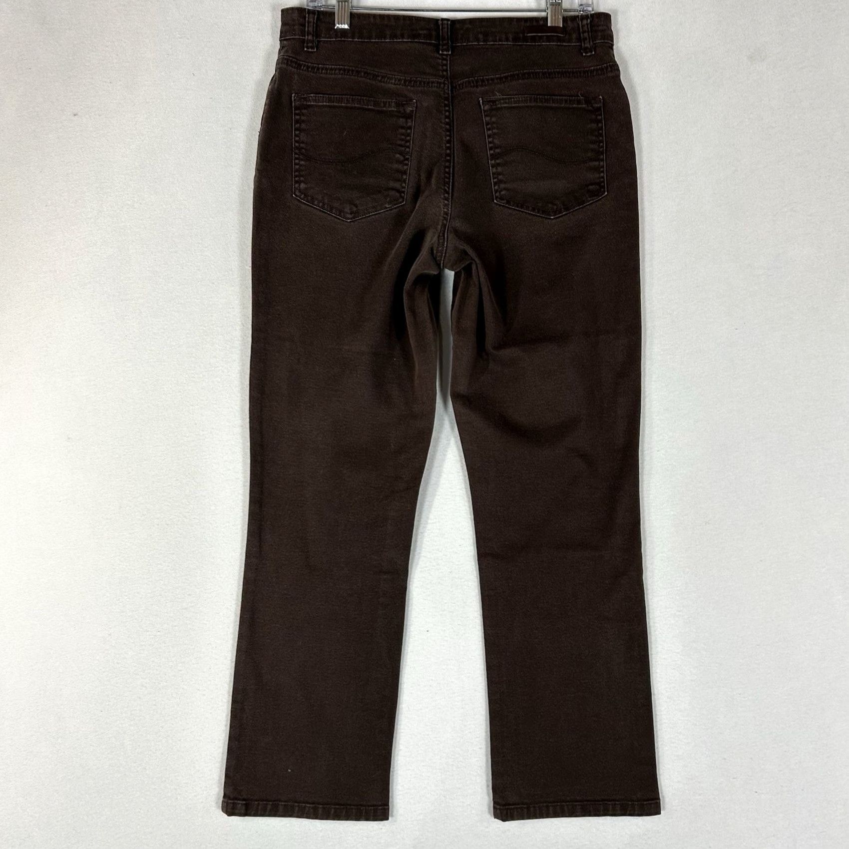 Lee Lee 1889 Relaxed Fit Chino Pants Womens 8P Brown Mid Rise Casual Workwear Size 30" / US 8 / IT 44 - 7 Thumbnail
