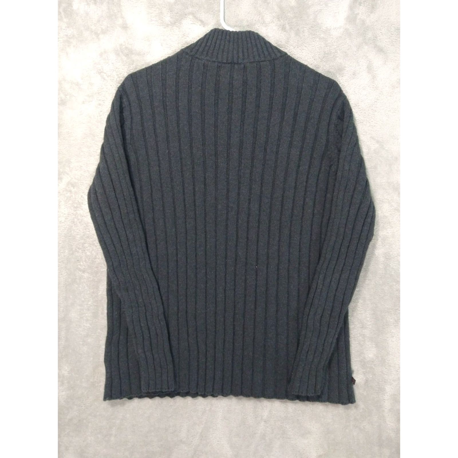 Ralph Lauren Ralph Lauren Sweater Womens Medium Gray Ribbed Knit Pullover 1/4 Zip Mock Neck Casual Travel Cotton Knit Pullover 1/4 Zip Women M Gray Size M / US 6-8 / IT 42-44 - 2 Thumbnail