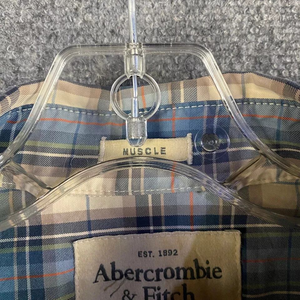 Abercrombie & Fitch Abercrombie & Fitch Shirt Men's Large Muscle Plaid Size US L / EU 52-54 / 3 - 2 Thumbnail
