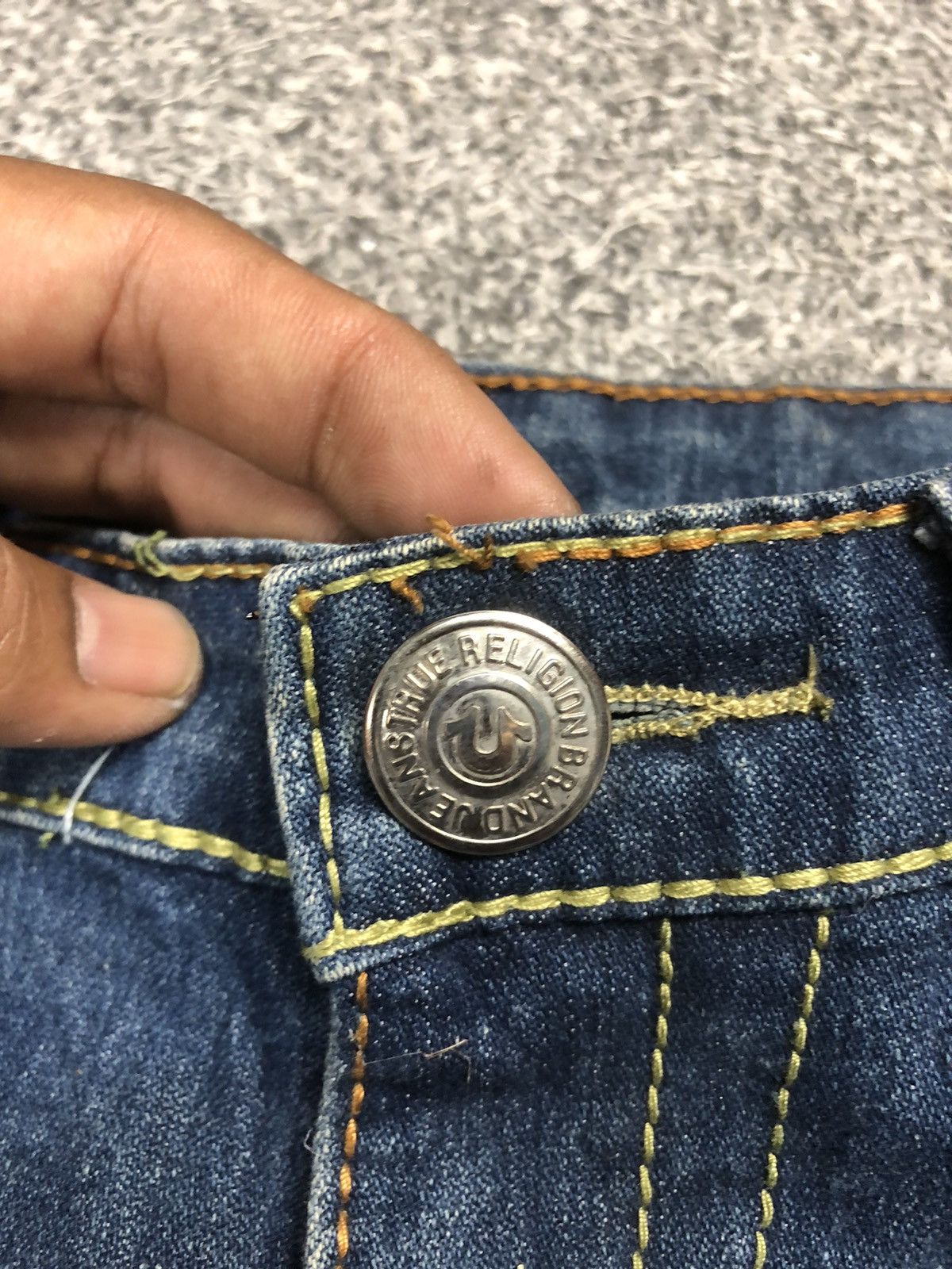 Japanese Brand Vintage True Religion Joey Studded Twisted Flare Jeans Size 32" / US 10 / IT 46 - 11 Thumbnail