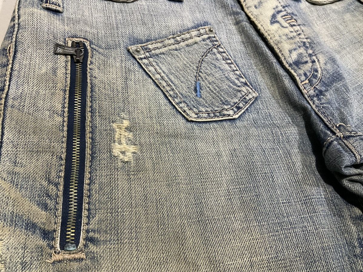 Japanese Brand × Neil Barrett 🔥Archived Neil Barret Distressed Denim Zipper Multi Pockets Size US 32 / EU 48 - 4 Thumbnail