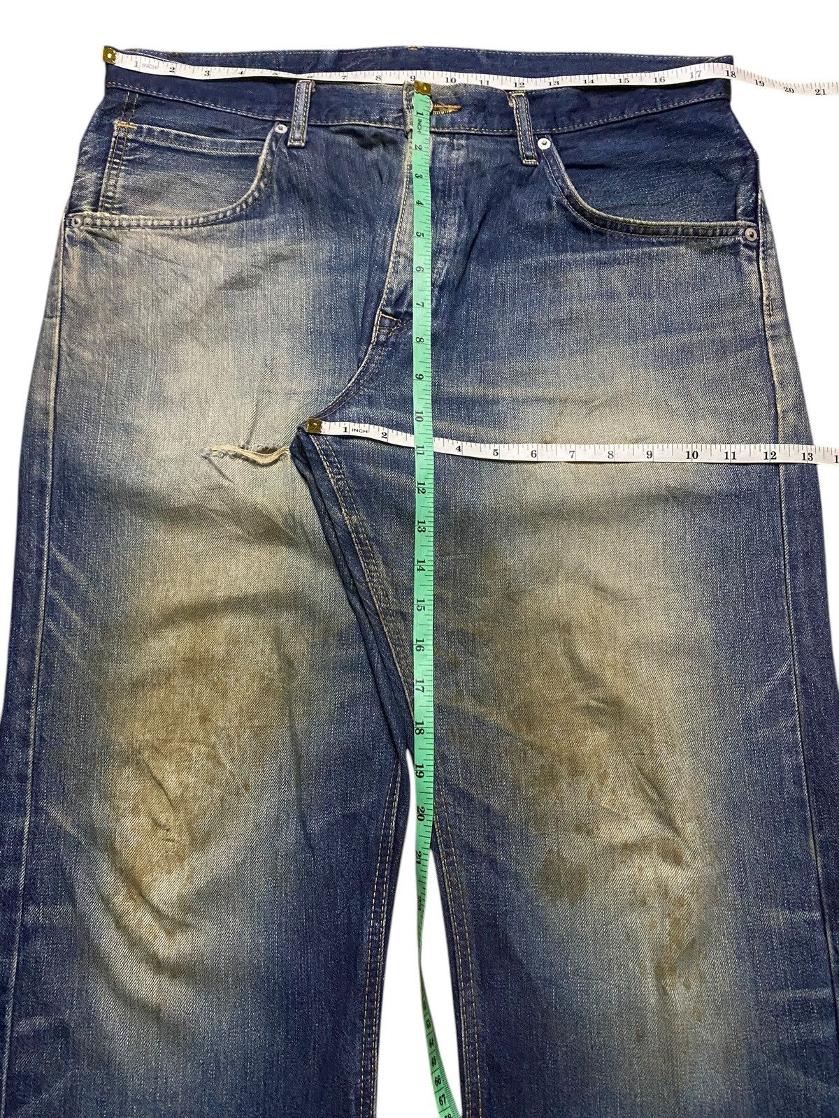 Junya Watanabe Vintage Edwin XV 04 Mud Wash Distressed Loose Jeans Size US 36 / EU 52 - 9 Thumbnail
