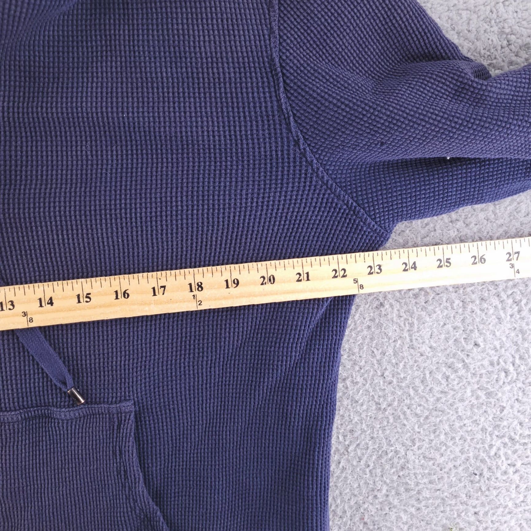 Michael Kors Michael Kors Hoodie Mens M Blue Waffle Thermal Sherpa Work Distressed Full Zip Size US M / EU 48-50 / 2 - 5 Thumbnail
