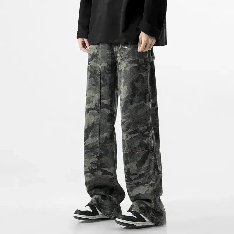 Japanese Brand Retro loose straight camouflage jeans Size US 32 / EU 48 - 6 Thumbnail