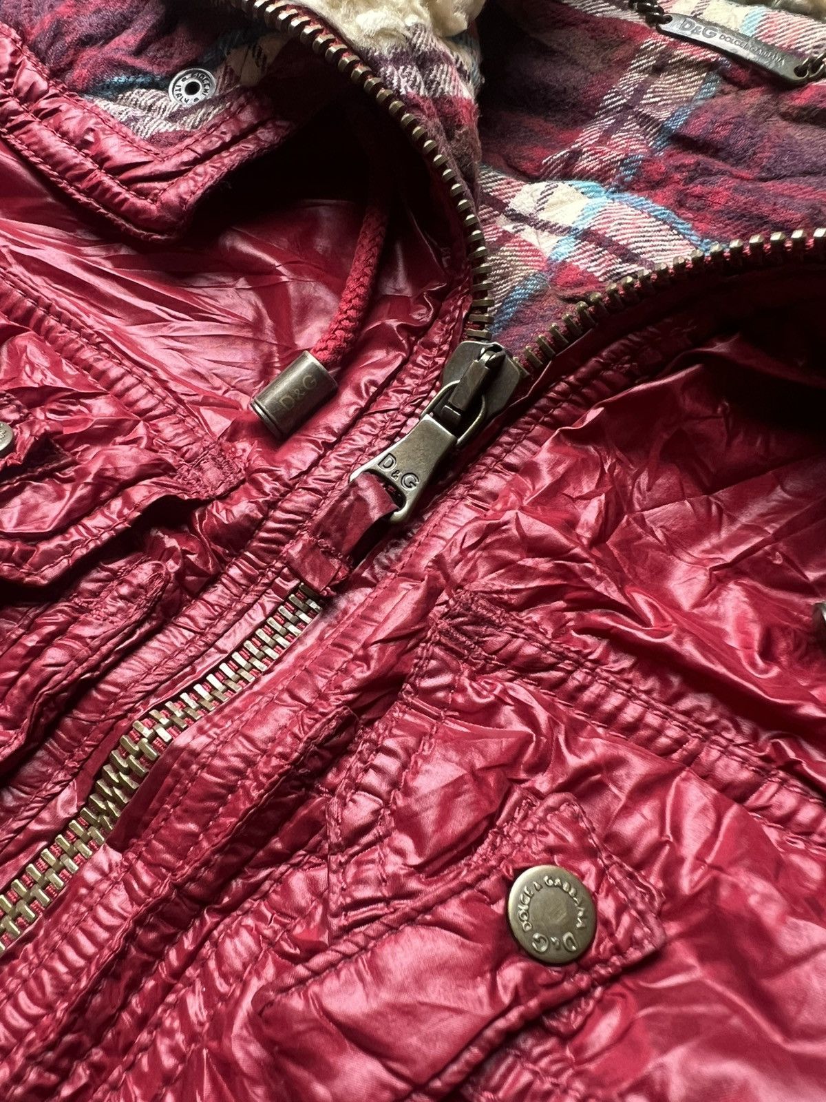 Dolce & Gabbana AW2008 Dolce & Gabbana Red Multi Pockets Cargo Puffer Jacket Size US M / EU 48-50 / 2 - 8 Thumbnail