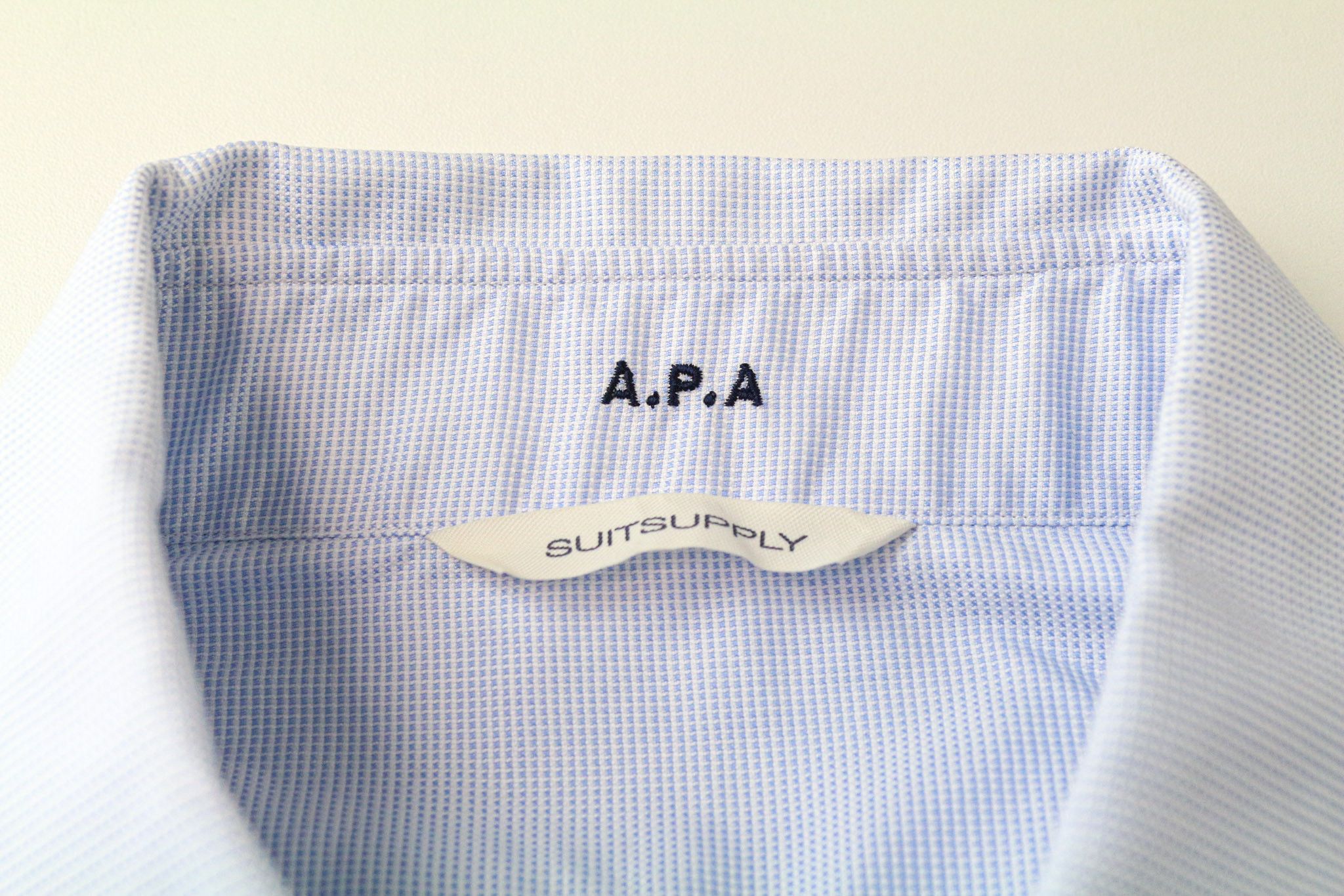 Suitsupply ~S Slim Blue Cotton Patterned Cutaway Shirt 77520 Size US S / EU 44-46 / 1 - 8 Thumbnail