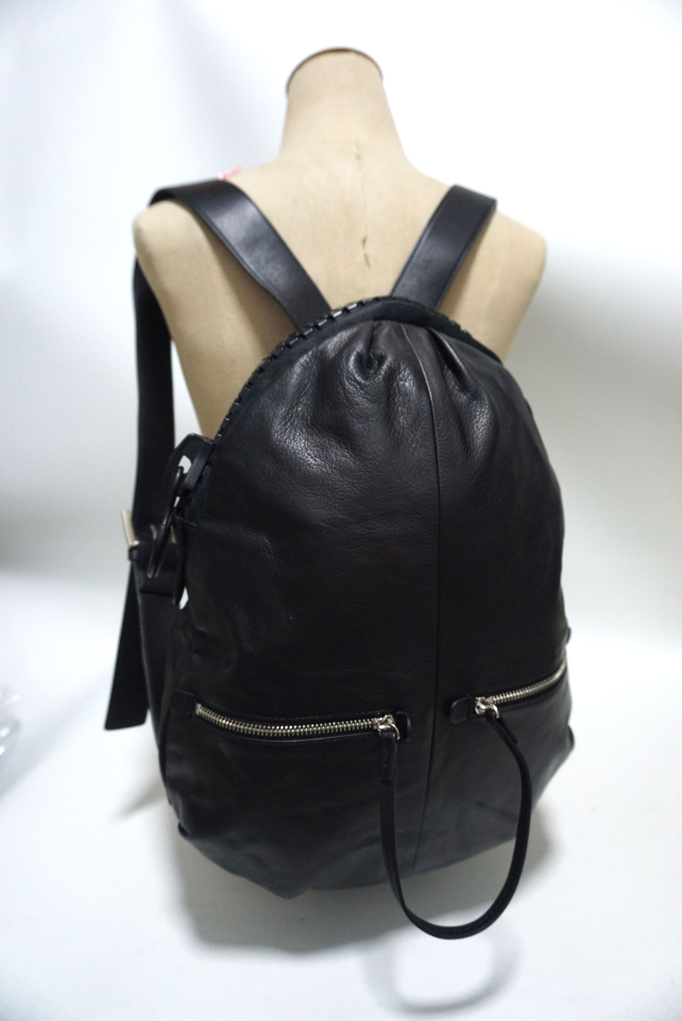 Japanese Brand KAWA KAWA JAPAN BY YOHJI YAMOMOTO FULL LEATHER BACKPACK Size ONE SIZE - 3 Thumbnail