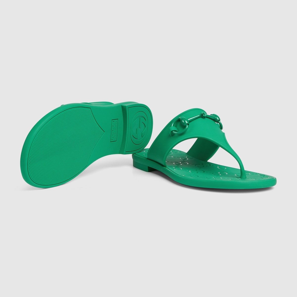 Gucci oc11z1025 Thong Sandals With Horsebit in Green Size US 4 / IT 34 - 6 Thumbnail