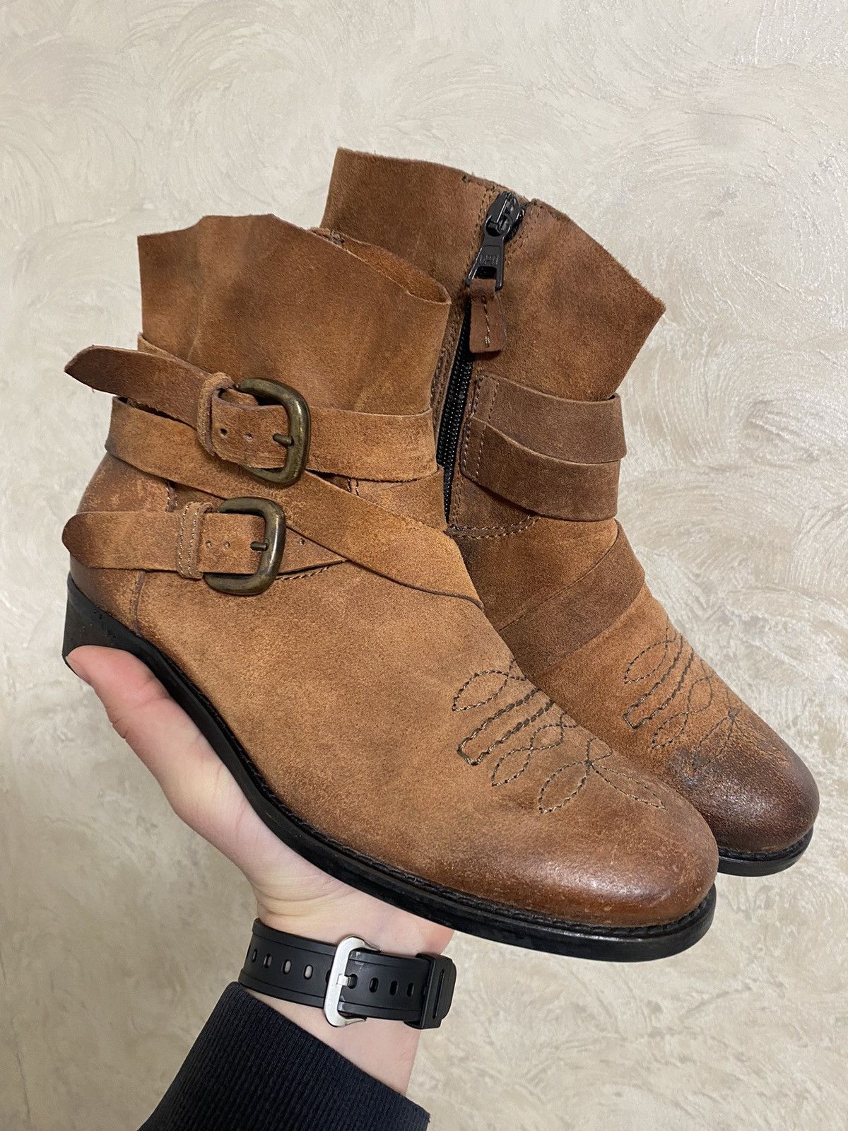 If Six Was Nine Vintage AS 98 Guidi Style High Leather Biker Boots Japanese Size US 6.5 / EU 39-40 - 1 Thumbnail