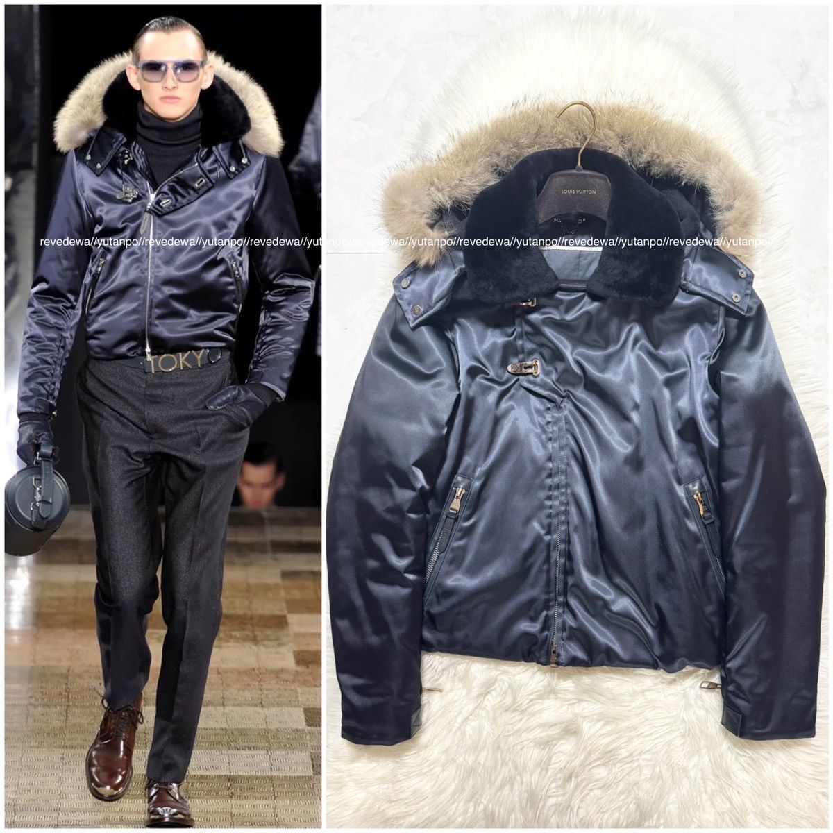 Louis Vuitton Louis Vuitton Runway Leather Bomber Jacket with Fur Hood Size US M / EU 48-50 / 2 - 1 Thumbnail