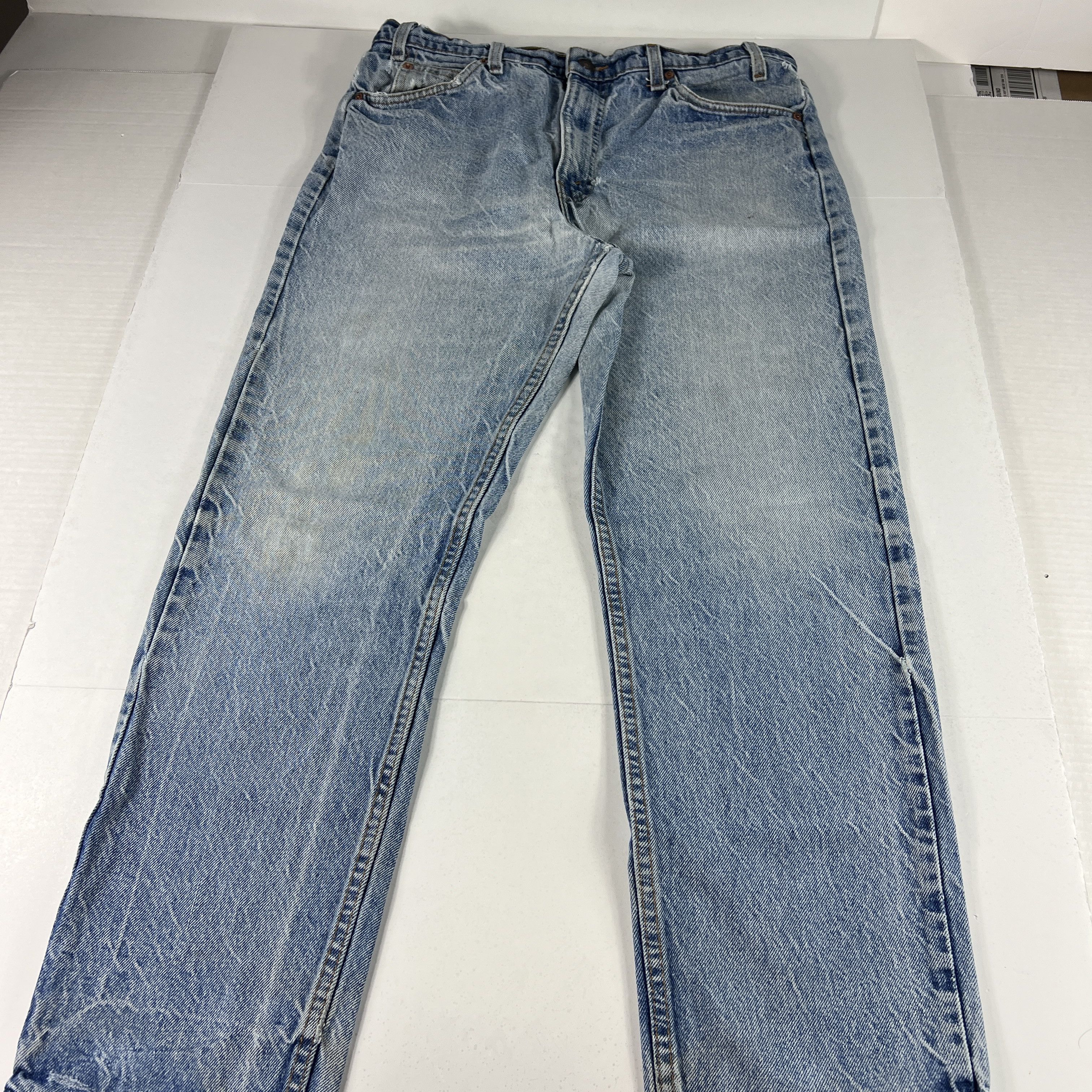 Levi's × Vintage VTG 90s Levi's Jeans 505 Straight Blue Denim Orange Tab Size US 34 / EU 50 - 1 Thumbnail