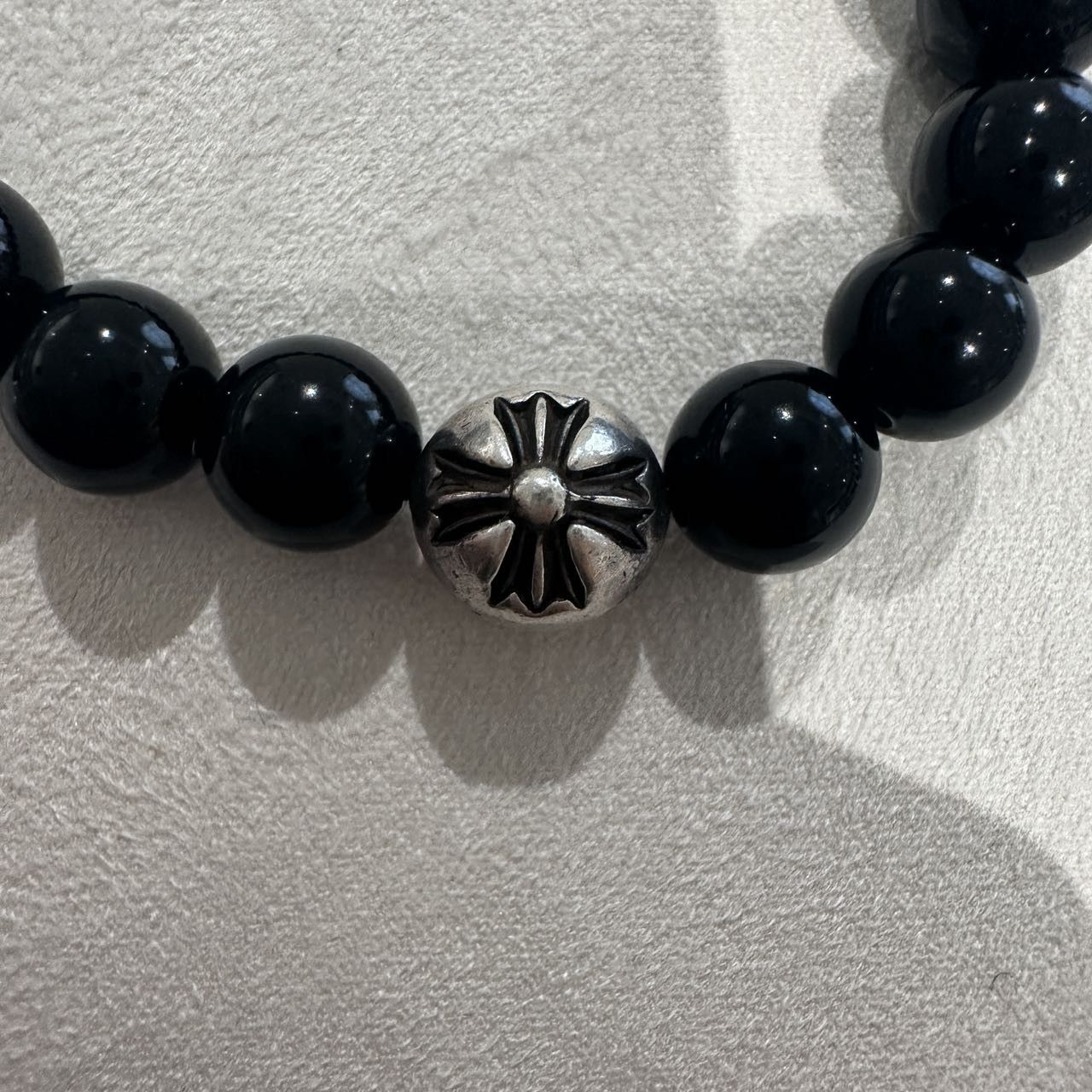 Chrome Hearts Chrome Hearts 10mm Single Silver Bead Cross Bracelet Size ONE SIZE - 5 Thumbnail