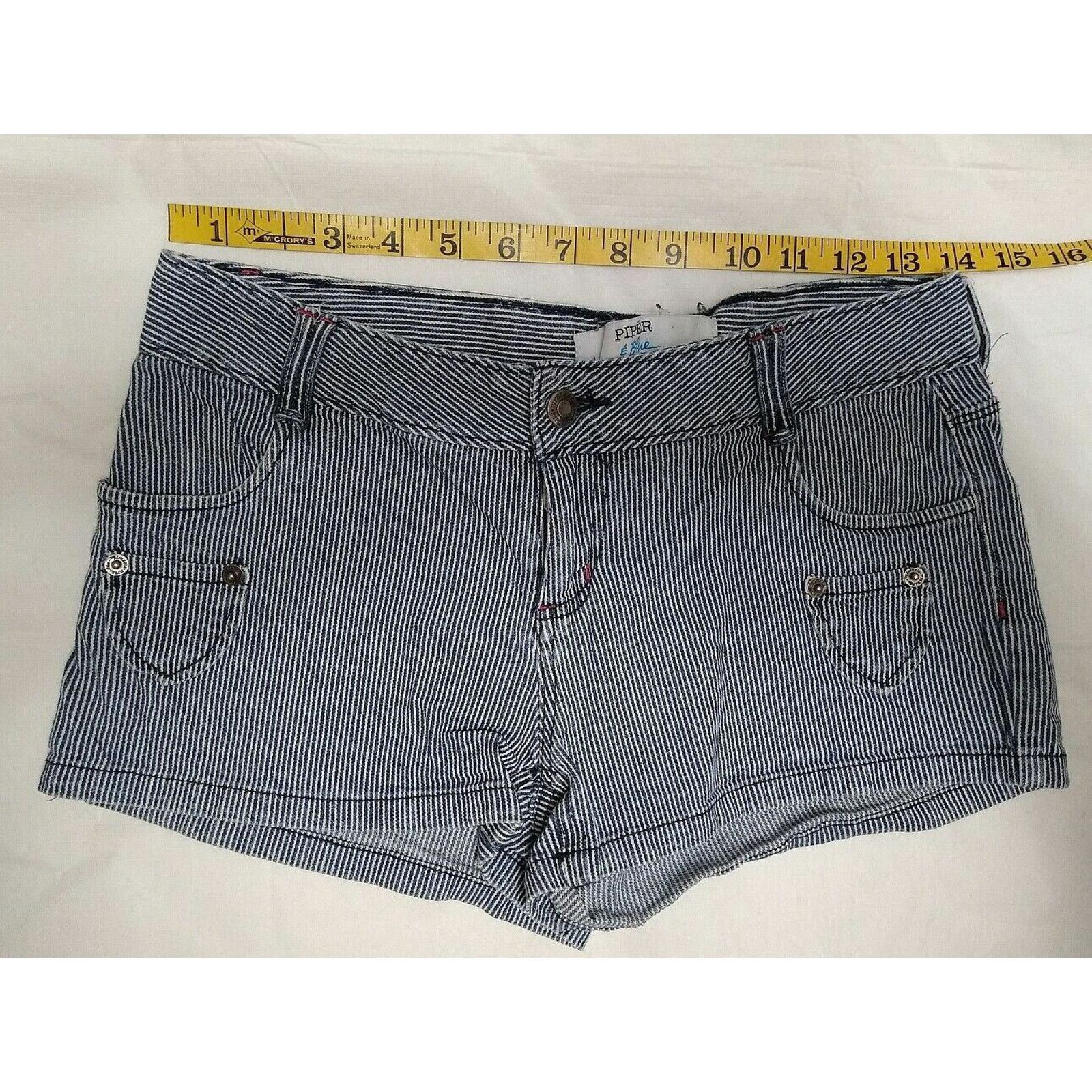 Other Piper & Blue - Pin Stripe Short Shorts! Sexy Booty! Size 3 Size 27" / US 4 / IT 40 - 1 Thumbnail