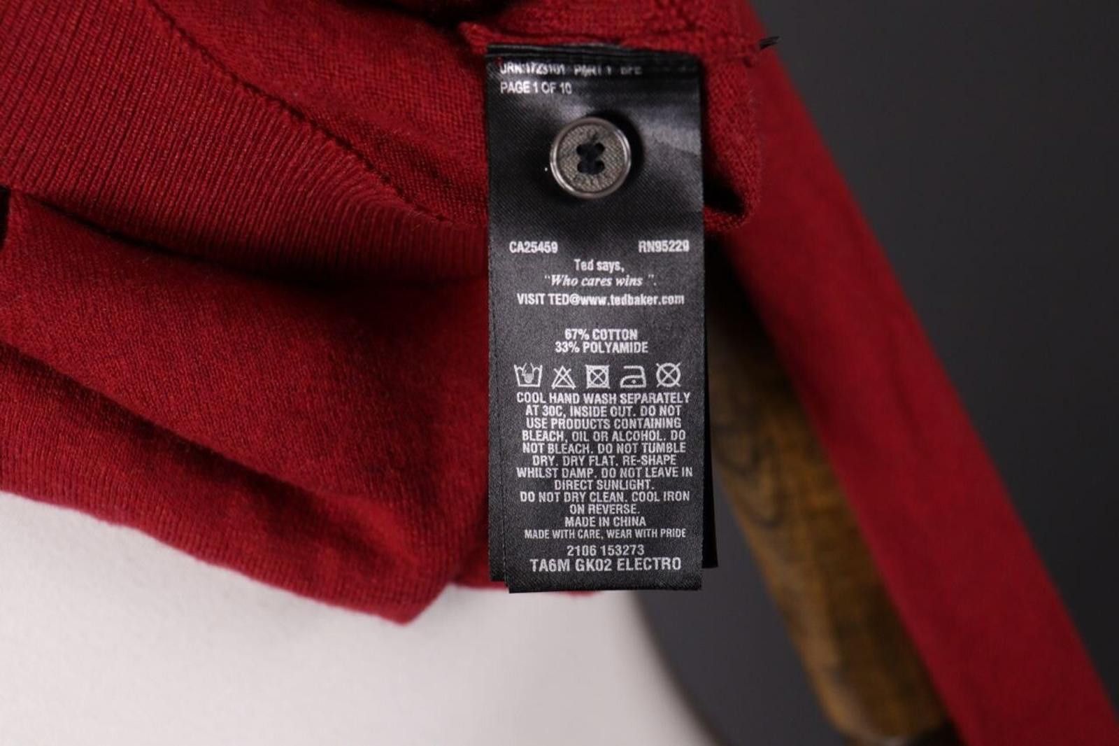 Ted Baker Ted Baker London Red Knit Long Sleeve Sweater Size 4 Size US M / EU 48-50 / 2 - 11 Thumbnail
