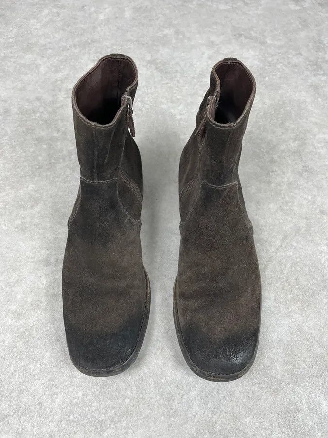 Prada 2000s Prada Dark Brown Suede Leather Boots Size US 9.5 / EU 42-43 - 4 Thumbnail