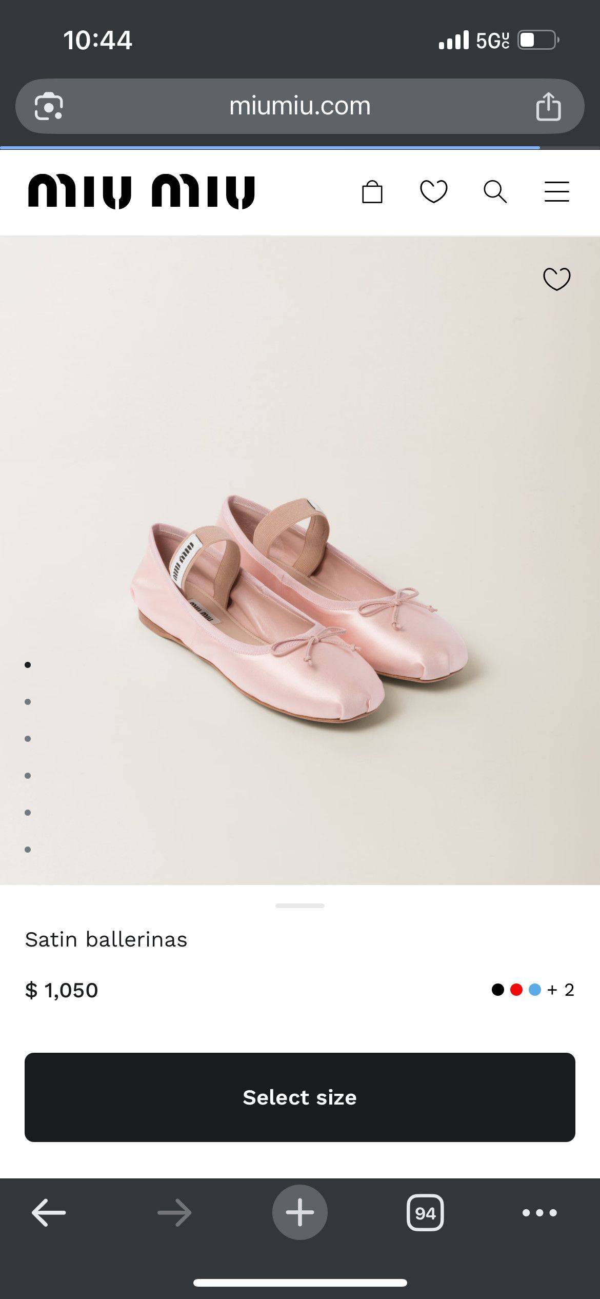 Miu Miu Miu Miu Pink Satin Ballerina Slippers Size US 10 / IT 40 - 1 Thumbnail