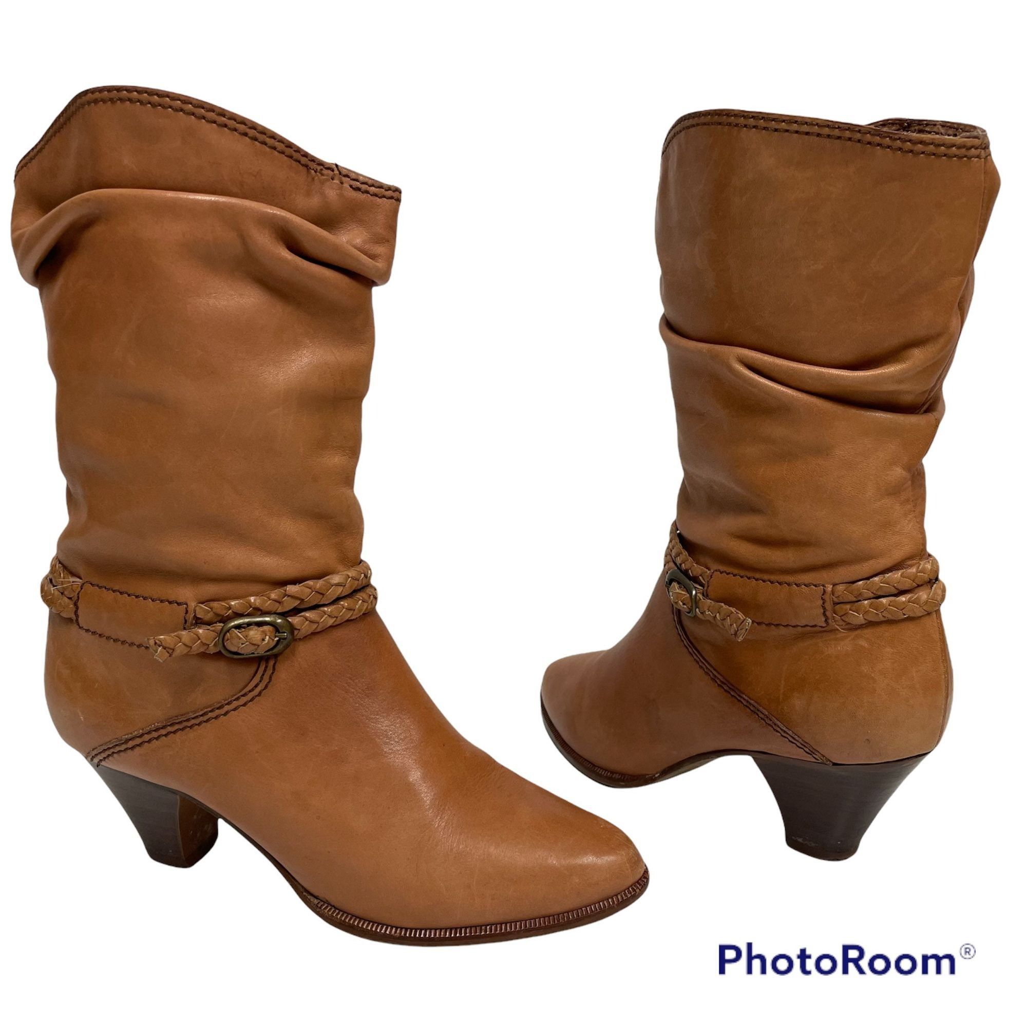 Other Vtg Catleia Brazil Brown Leather Cowboy Western Boots Size US 6.5 / IT 36.5 - 1 Thumbnail