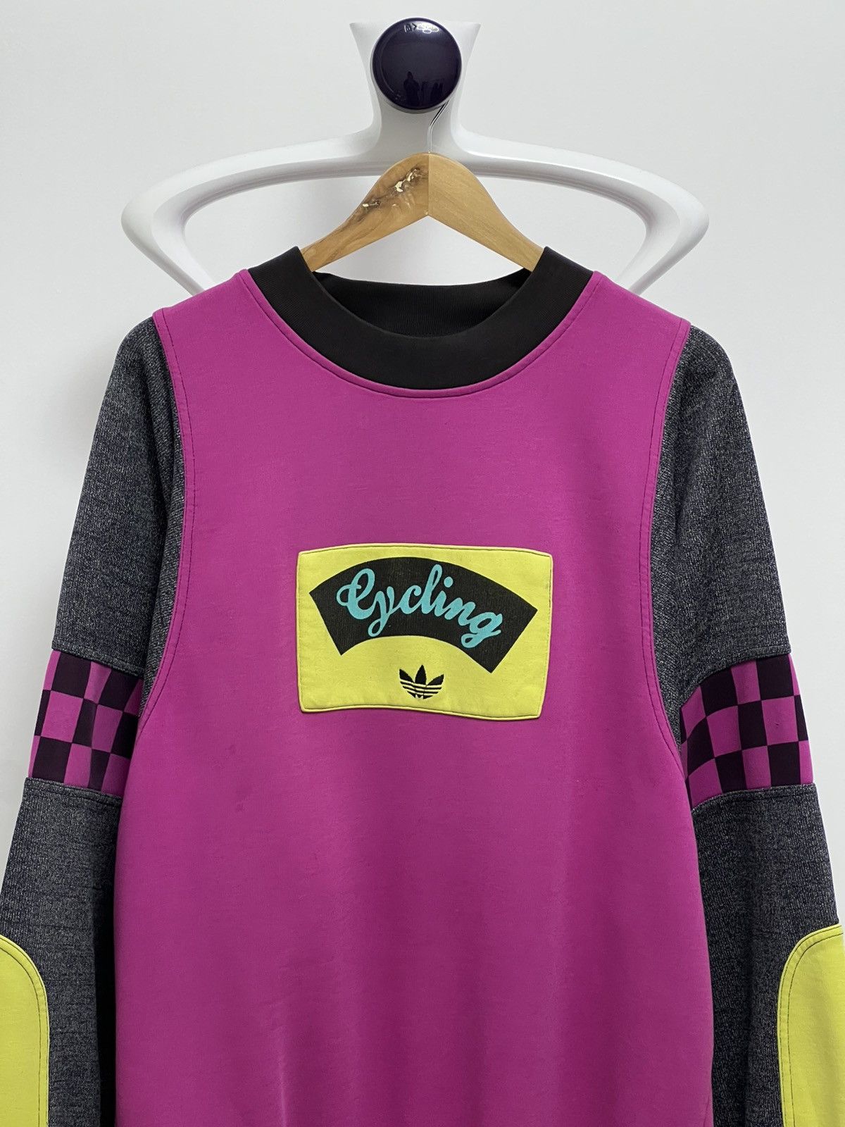 Adidas × Vintage Vintage Adidas 80s Take Off Sweatshirt Cycling Size US L / EU 52-54 / 3 - 3 Thumbnail