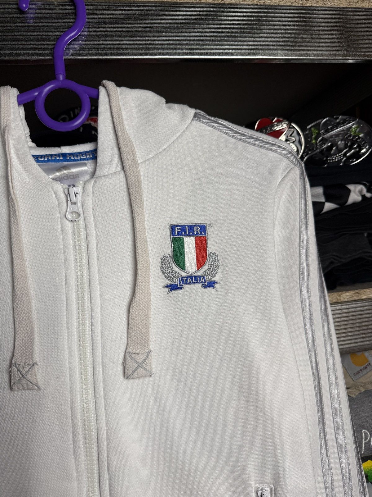 Adidas × Vintage Italy Italia adidas originals track jacket soccer Size US S / EU 44-46 / 1 - 2 Thumbnail