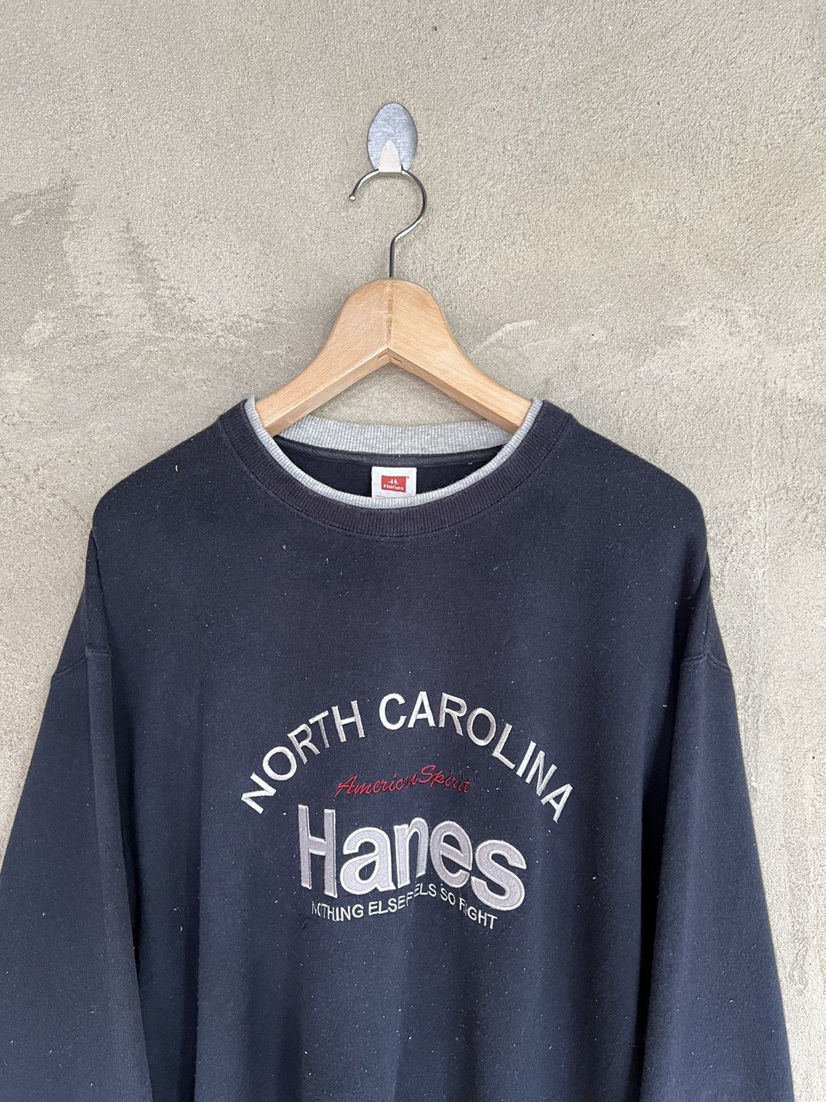 Hanes × Vintage Vintage Hanes Spell Out Sweatshirt Size US L / EU 52-54 / 3 - 3 Thumbnail