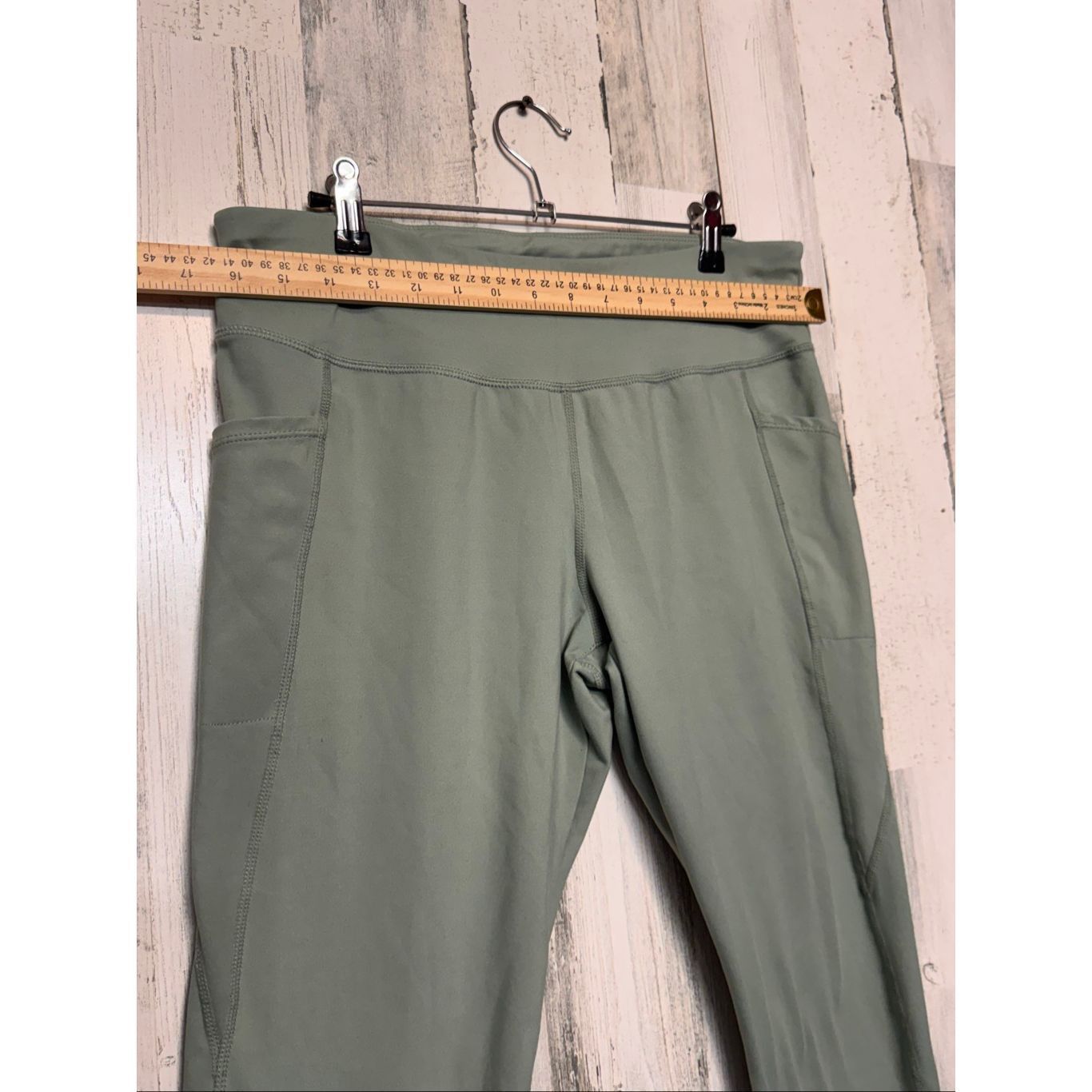 Jockey Jockey Olive Green High Waist Pocket Leggings | Stretch Active Pants – Size XL Size 32" / US 10 / IT 46 - 7 Thumbnail