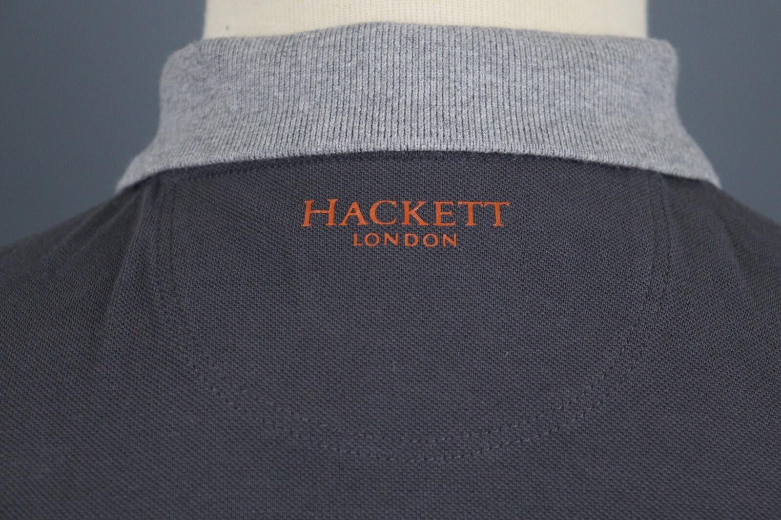 Designer Hackett London Classic Fit Gray Polo Shirt Size M Size US M / EU 48-50 / 2 - 12 Thumbnail