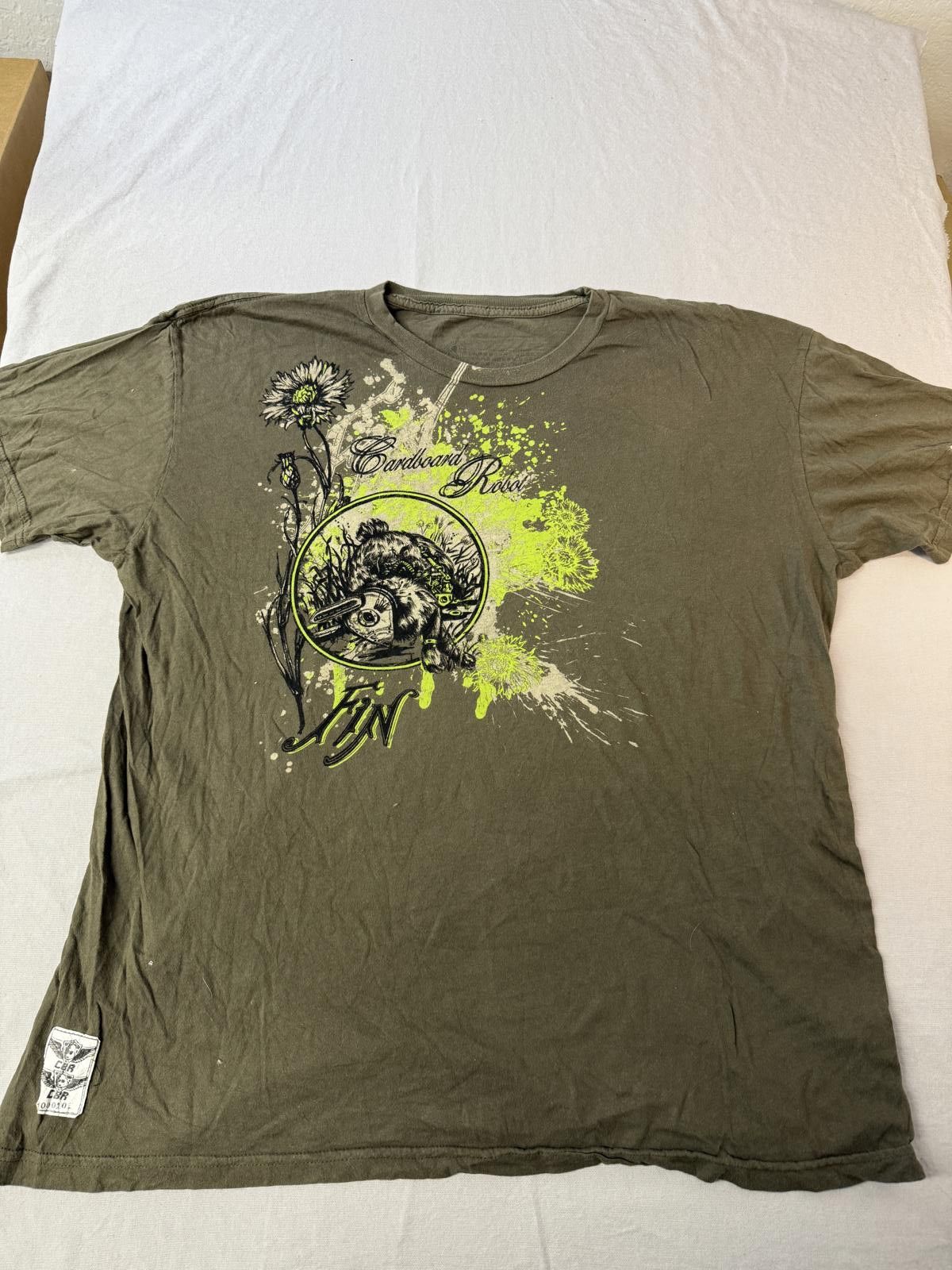 Designer Y2K Cardboard Robot Movie T-shirt Mason Brown Tee - XXL Size US XXL / EU 58 / 5 - 1 Thumbnail
