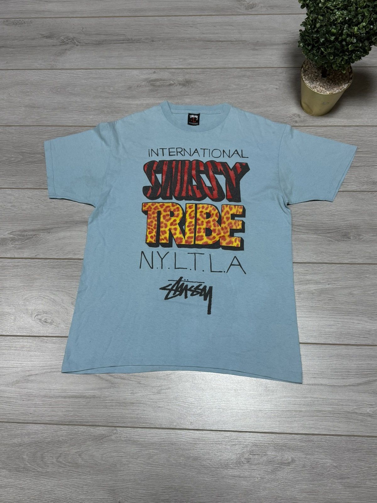 Stussy Stussy tribe leopard tiger print NYLTLA tee shirt 90s-00s Size US L / EU 52-54 / 3 - 3 Thumbnail