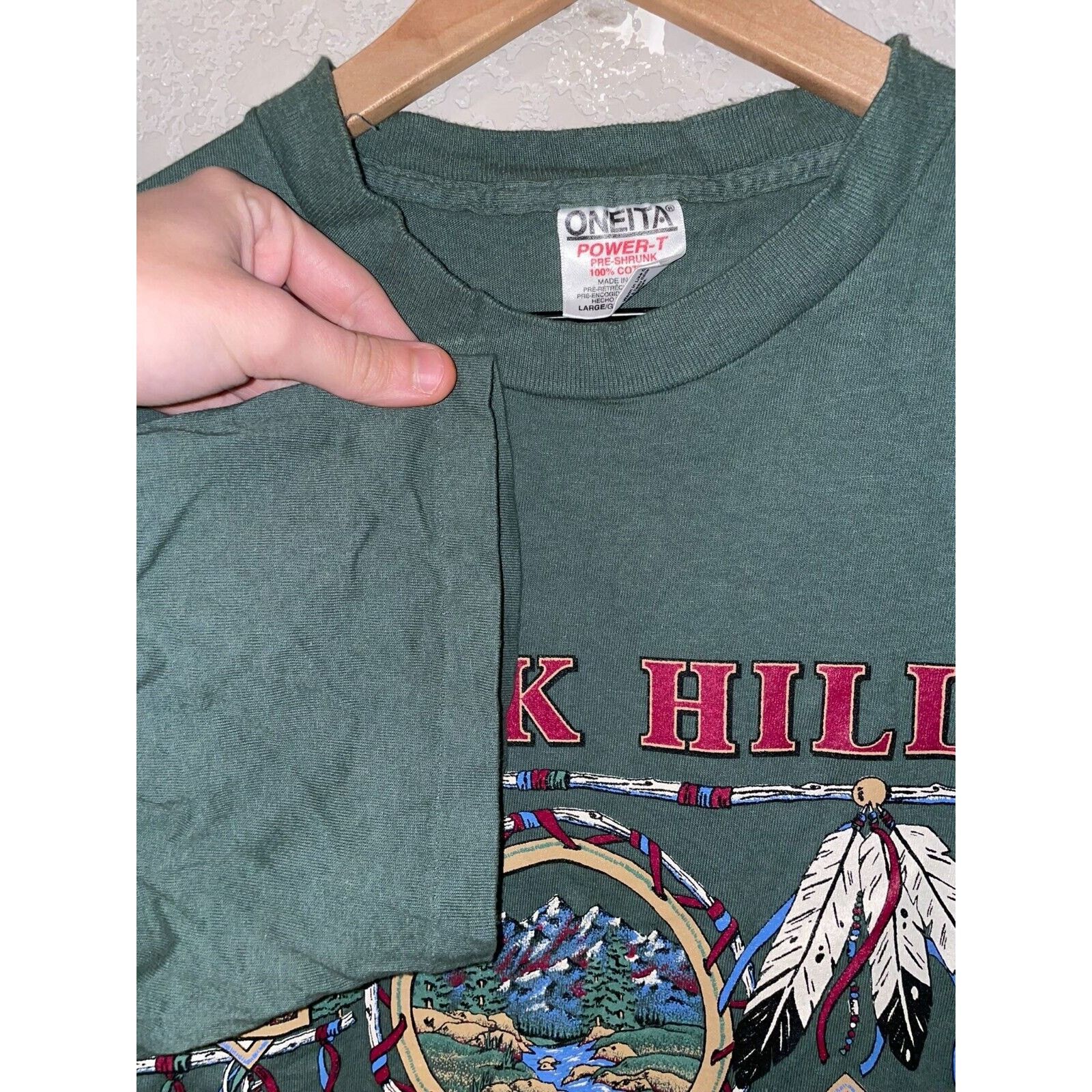 Vintage Vintage Black Hills Shirt South Dakota Native Tee VTG 90s Size US L / EU 52-54 / 3 - 6 Thumbnail