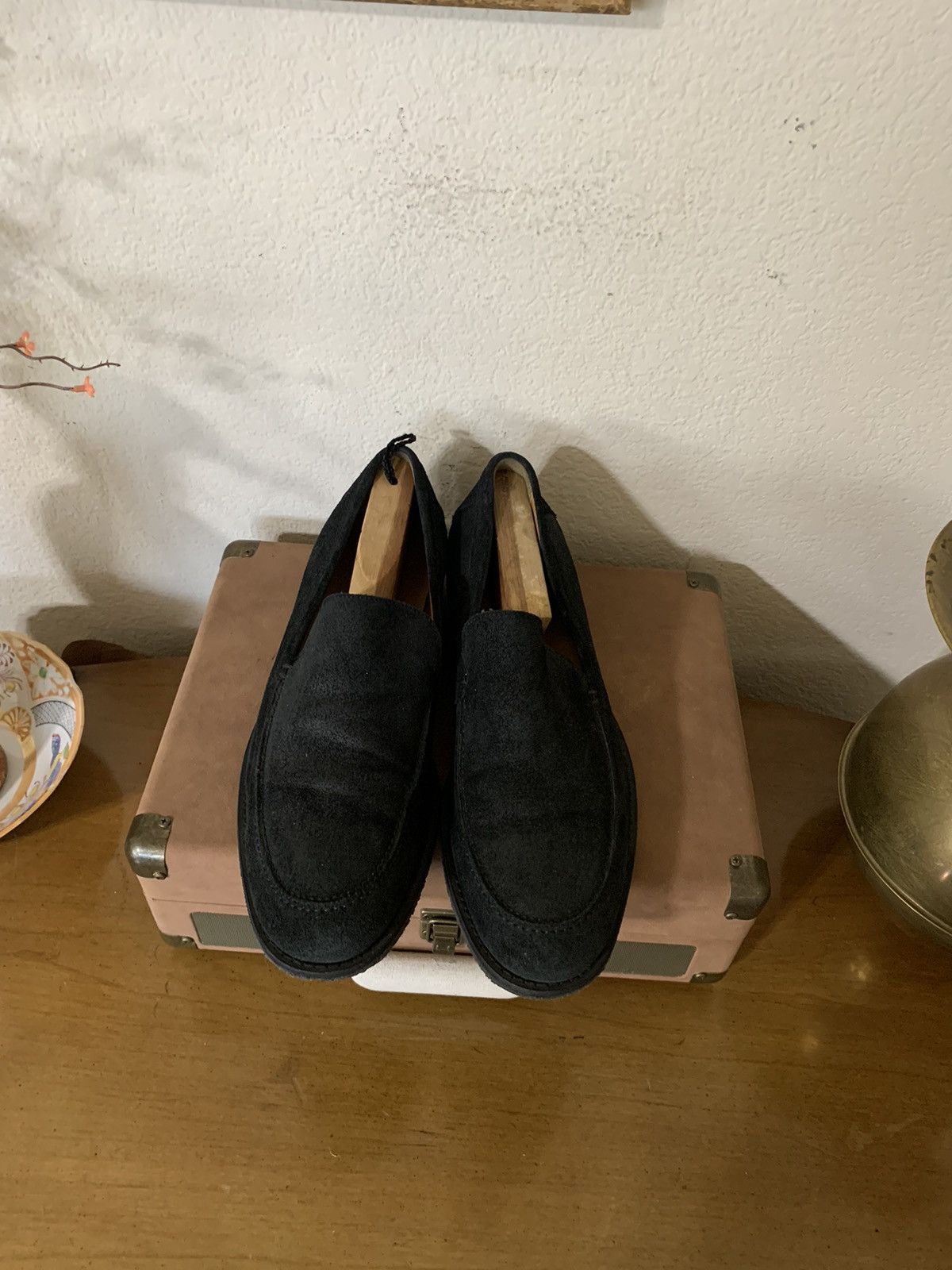 John Varvatos Brushed Suede Dress slip ons Size US 12 / EU 45 - 1 Thumbnail