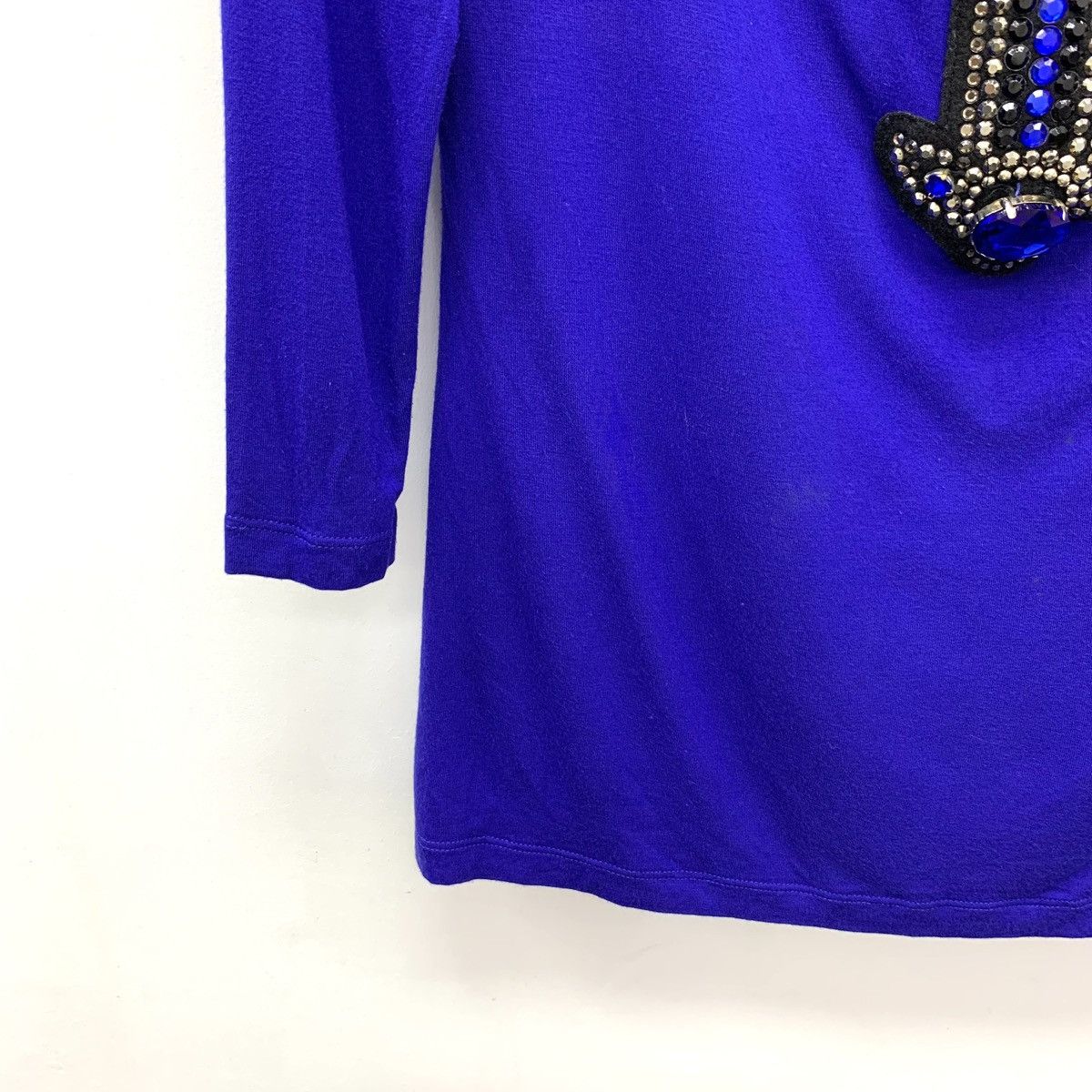 Versace Versace Cross Rhinestone Long Sleeve Knit Sweater K26WX Size M / US 6-8 / IT 42-44 - 4 Thumbnail