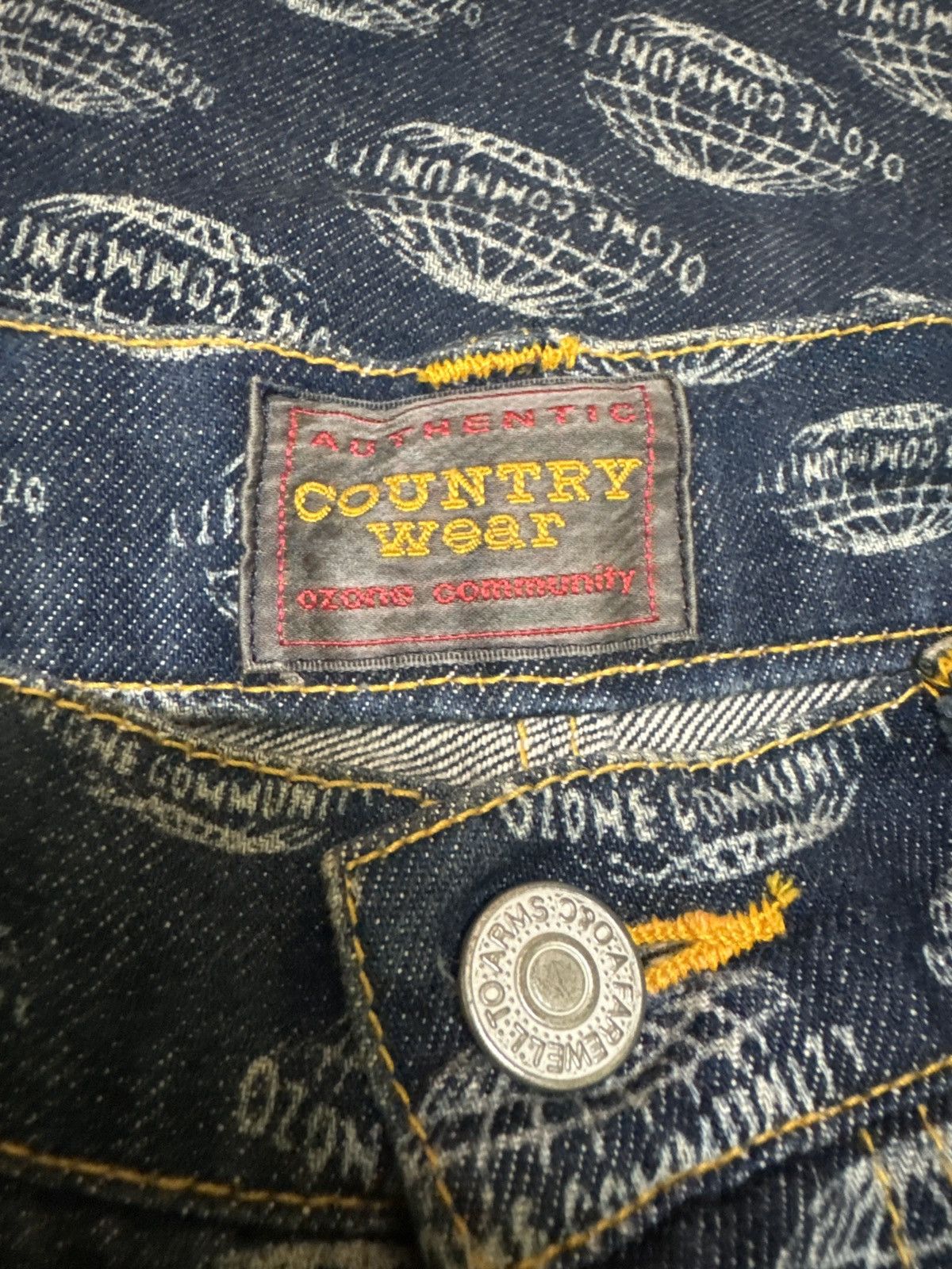Japanese Brand Flare OZONE COMMUNITY Overpinted Hysteric Glamour Style Size US 28 / EU 44 - 12 Thumbnail