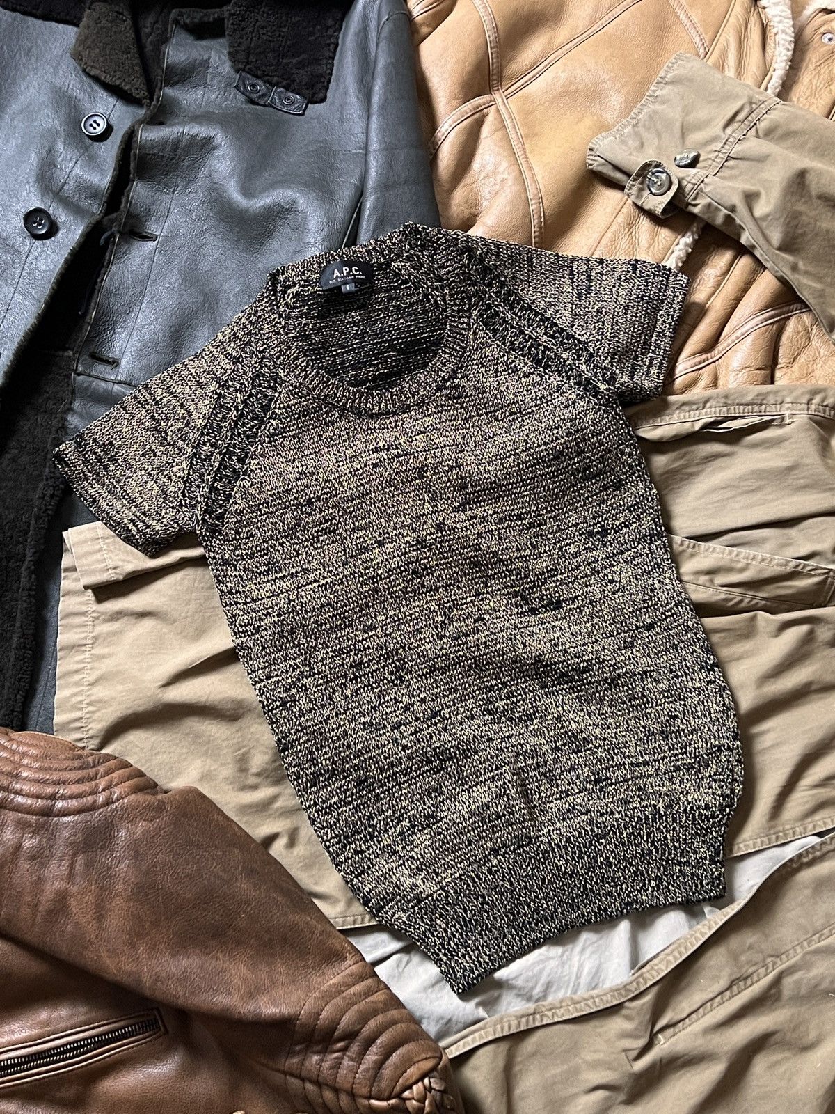 A.P.C. A.P.C. Short-Sleeve Blouse Mesh-Knitted T-Shirt Size S / US 4 / IT 40 - 1 Thumbnail
