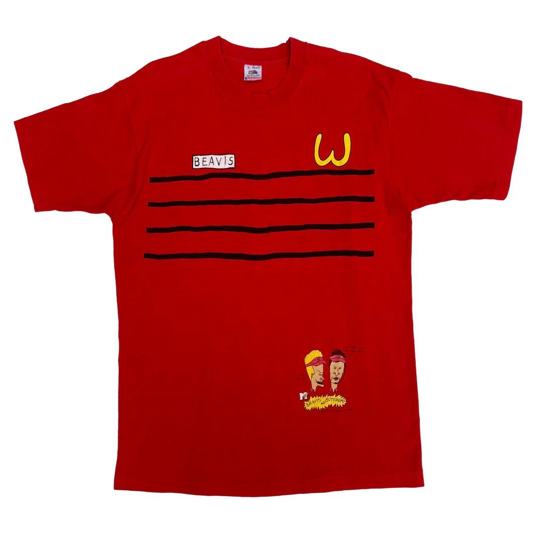 Fruit Of The Loom × Mtv × Vintage Beavis & Butthead 1990 90s Vintage MTV USA Made T-Shirt Size US L / EU 52-54 / 3 - 1 Thumbnail