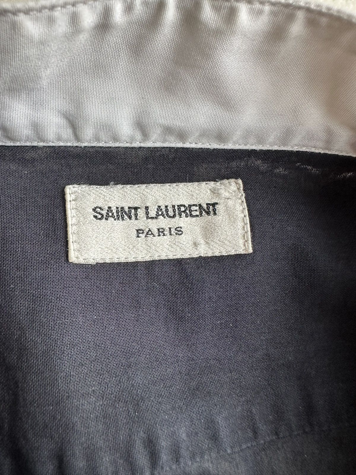 Saint Laurent Paris SS13 Saint Laurent semi sheer dinner Henley grandad shirt 42 Size US L / EU 52-54 / 3 - 10 Thumbnail