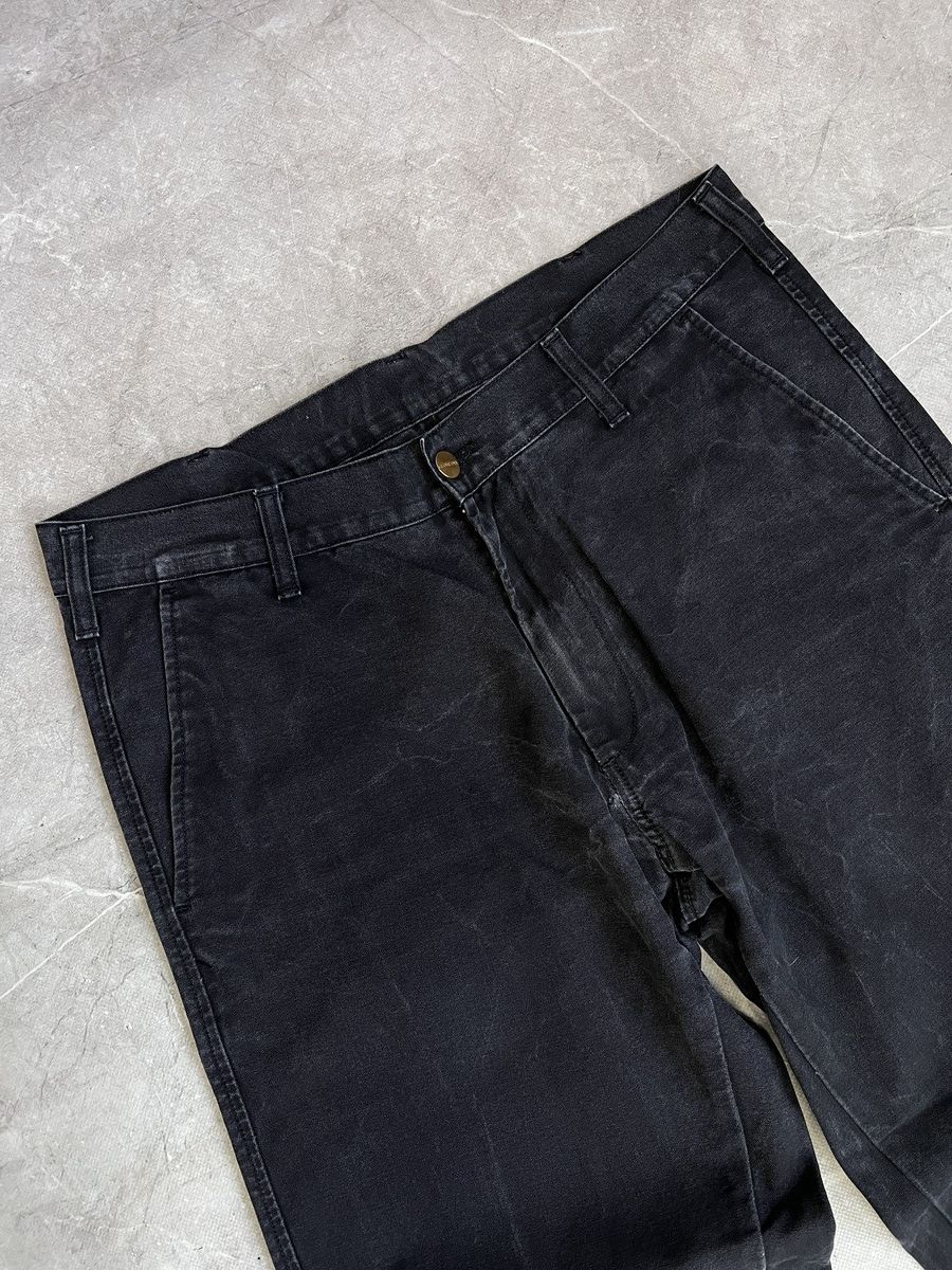 Carhartt Carpenter washed distressed black pants y2k Carhartt Size US 33 - 3 Thumbnail