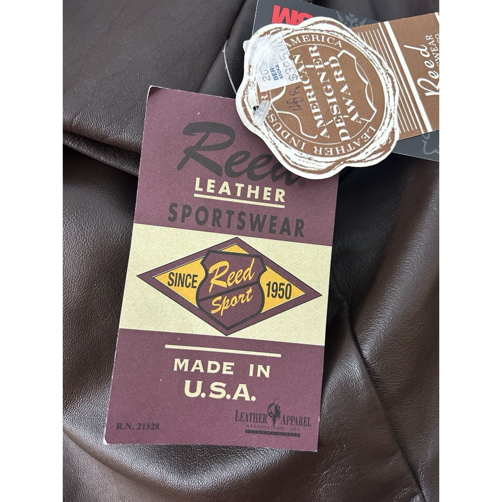 Reed VTG 90s Reed Leather Jacket Brown Overcoat XXL NWT Size US XXL / EU 58 / 5 - 11 Thumbnail