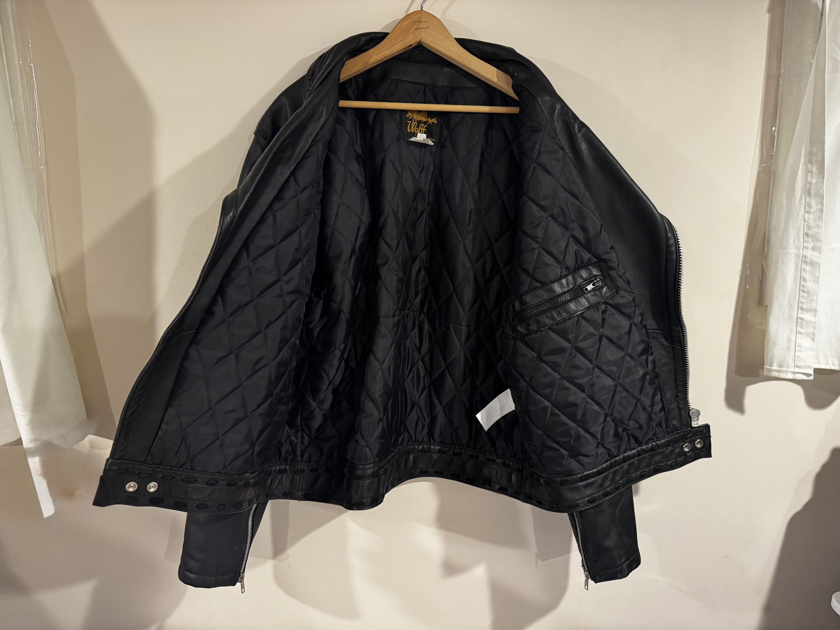 Vintage Laced Leather Motorcycle Biker Jacket Size US M / EU 48-50 / 2 - 8 Thumbnail