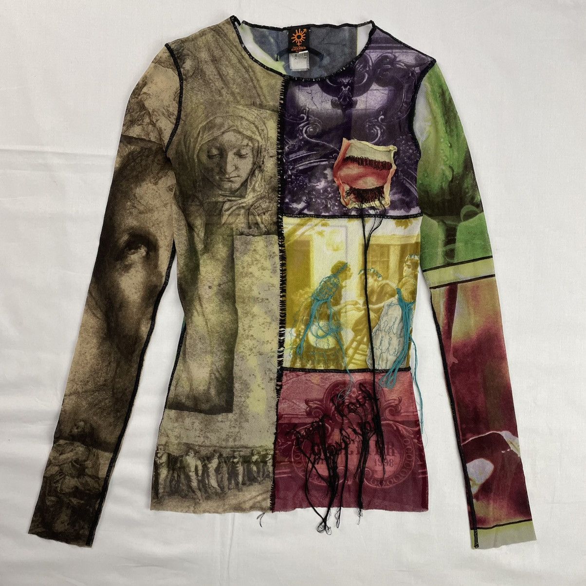 Jean Paul Gaultier SS02 Jean Paul Gaultier eye patchwork top