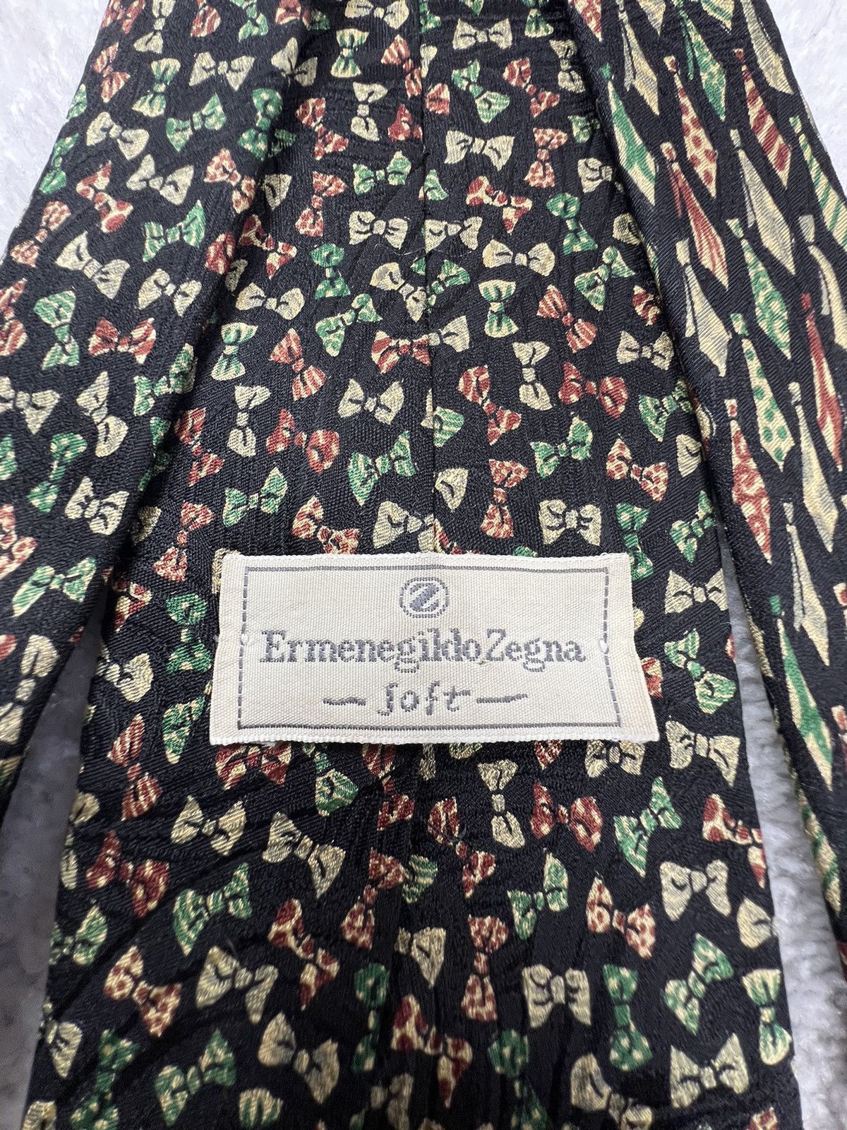 Ermenegildo Zegna Vintage Ermenegildo Zegna Silk Geometric Luxury Tie Size ONE SIZE - 10 Thumbnail