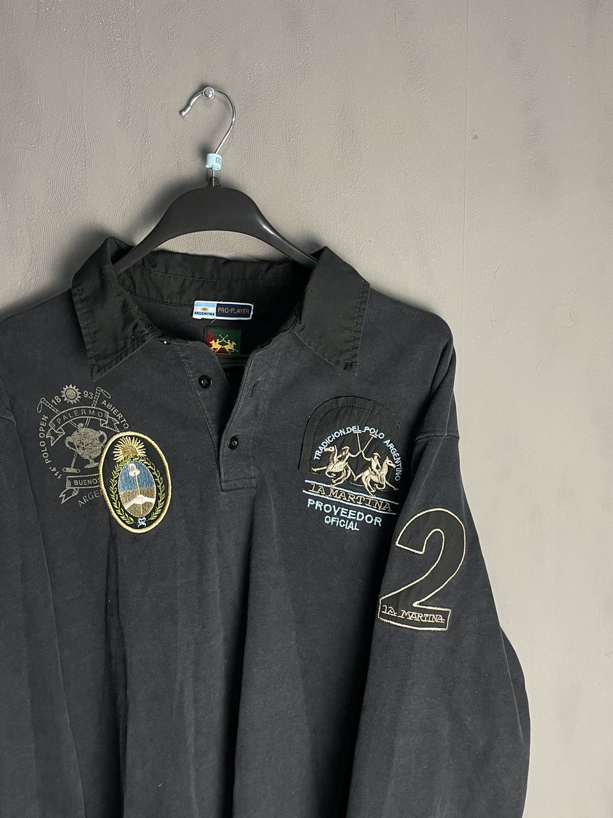 La Martina Vintage La Martina Y2K Rugby Polo Long Sleeve 2 Number Size US XL / EU 56 / 4 - 2 Thumbnail