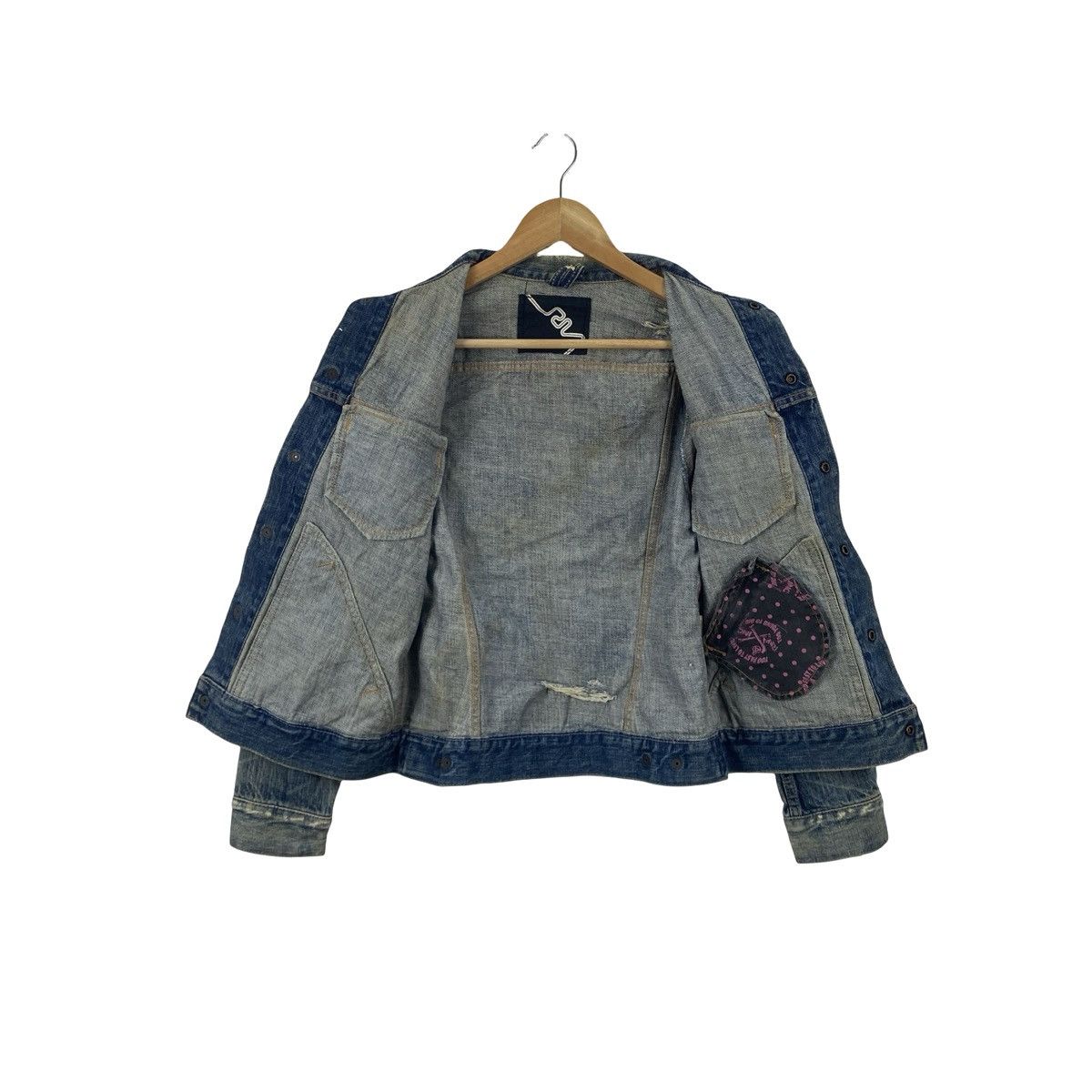 Vintage Vintage JAPANESE DENIM JACKET Cropped Trucker Style Size US XS / EU 42 / 0 - 7 Thumbnail