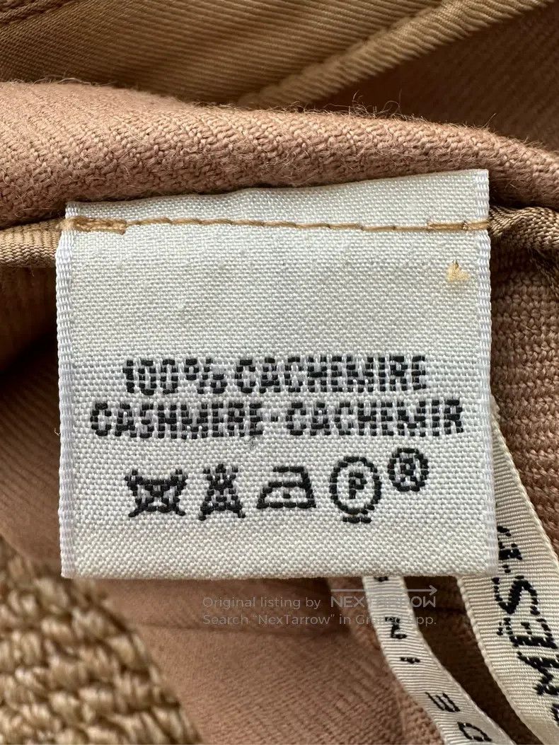Hermes Hermes size M Solid cashmere straight-leg casual pants, kha Size 22" - 9 Thumbnail