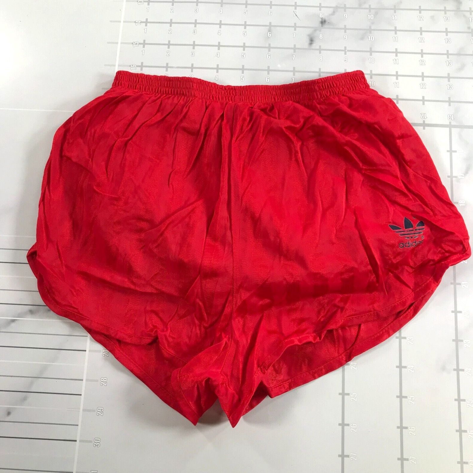 Red adidas running shorts online