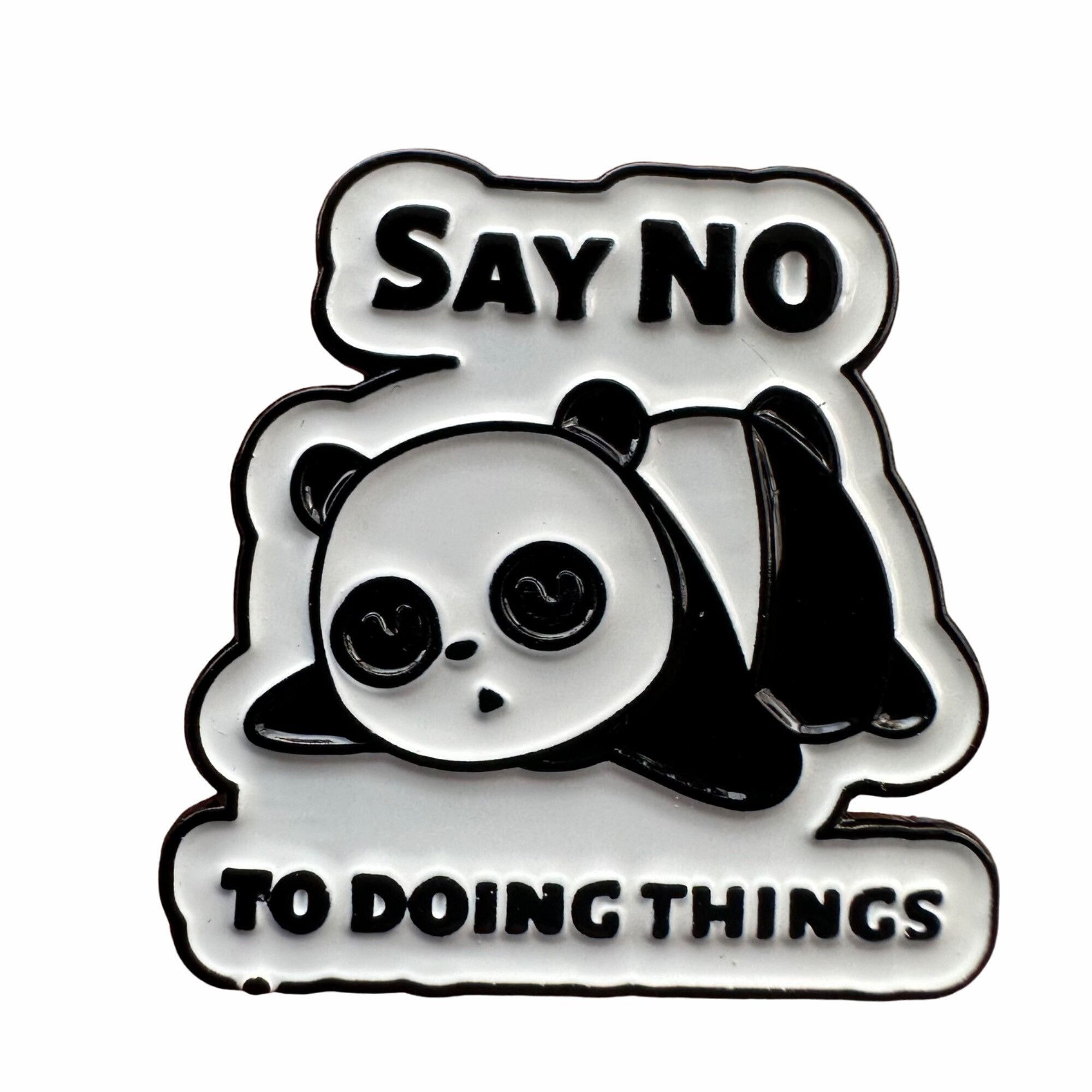 Other ☀️Oz Enamel Pin Panda Broch Say No To Doing Thing Sleeping W Size ONE SIZE - 6 Thumbnail