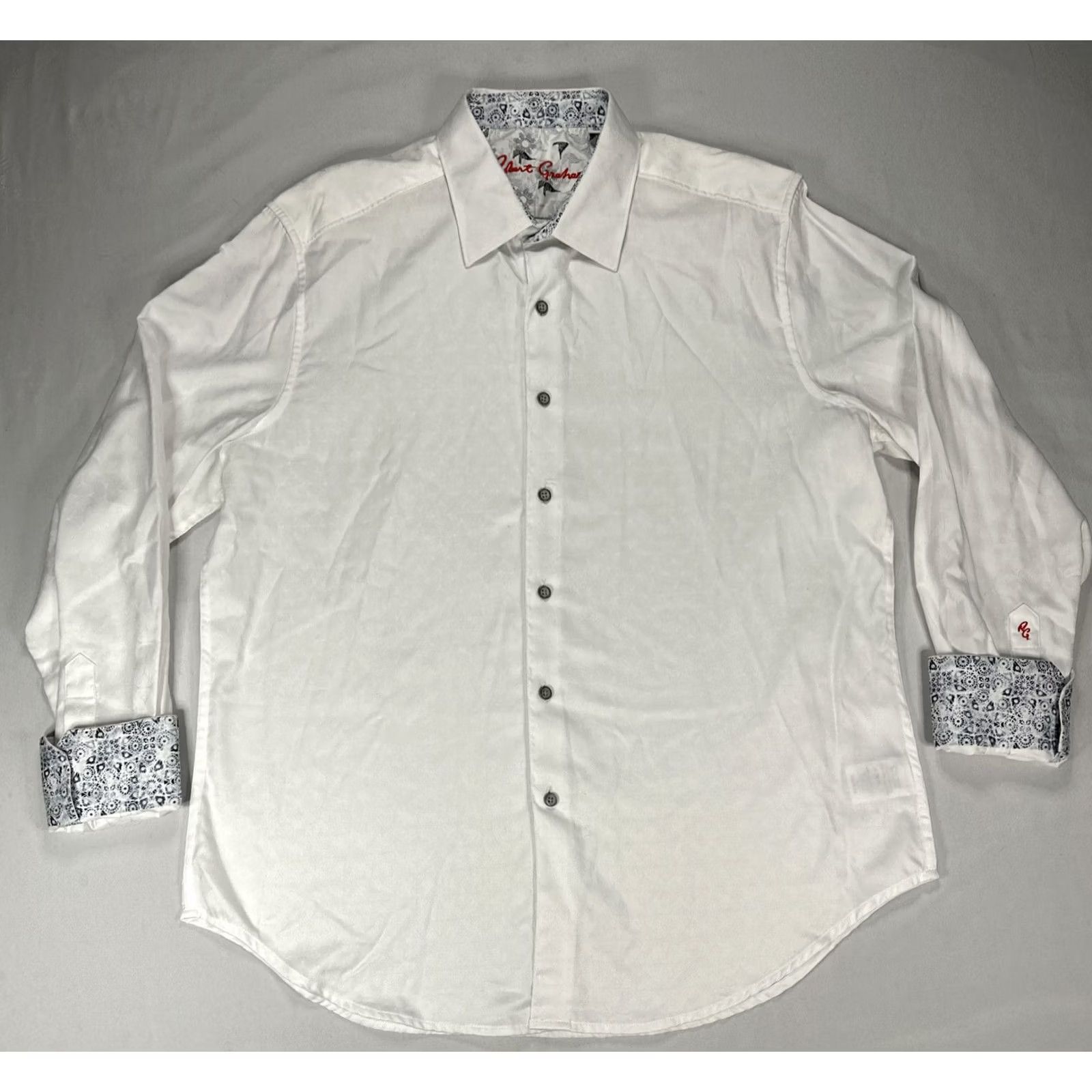 Robert Graham Robert Graham Button-Up Shirt XL White Classic Fit Mens Knowledge Wisdom Truth Size US XL / EU 56 / 4 - 2 Thumbnail